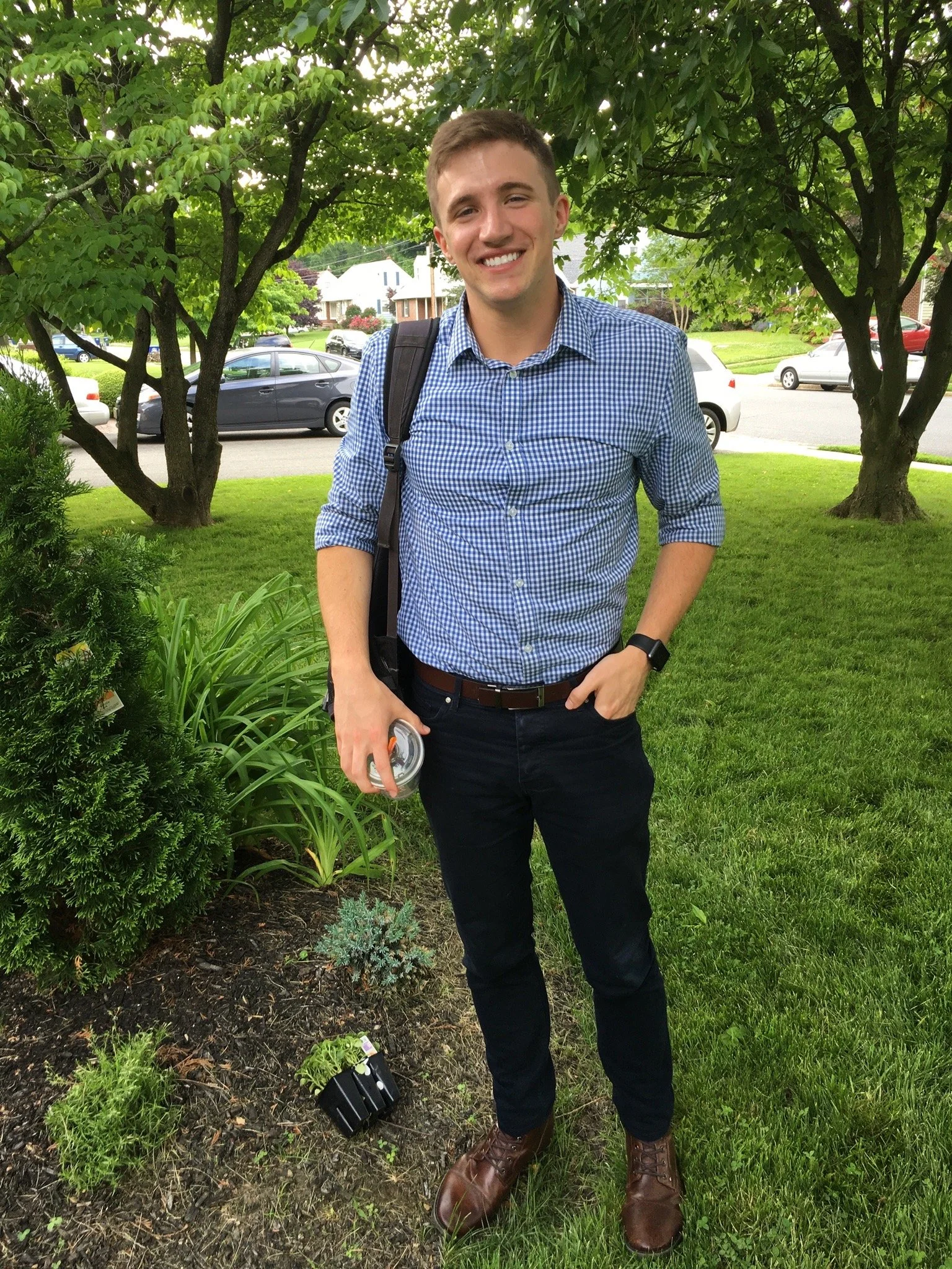 Thomas J. Fewer hiking outdoors during a research sabbatical.