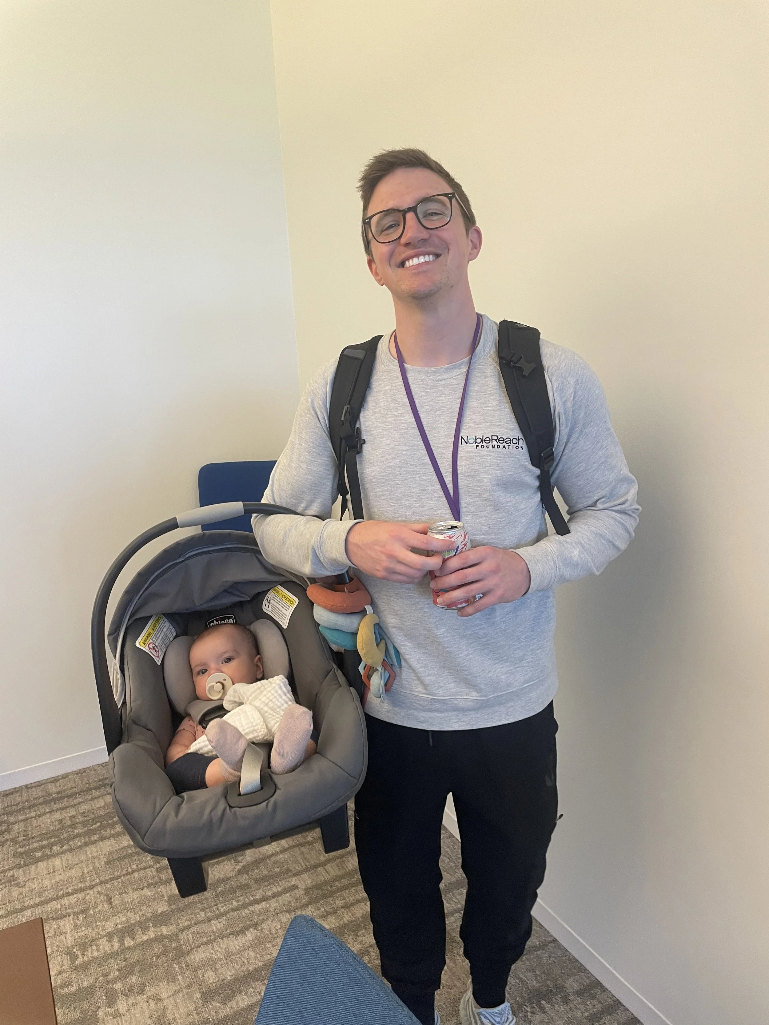 Thomas J. Fewer at bring your child to work day in professional academic setting.