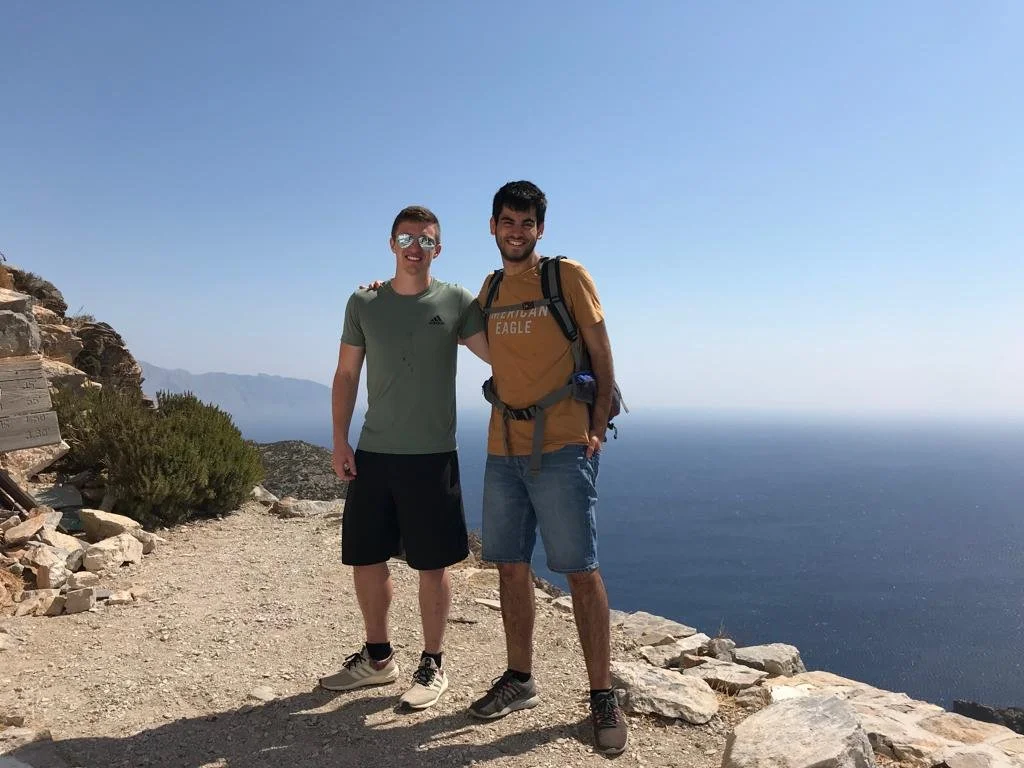 Thomas J. Fewer visiting an international collaborator.