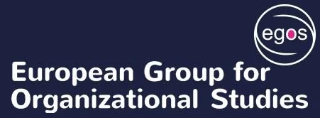 European Group for Organizational Studies logo, a leading academic association in organization research.