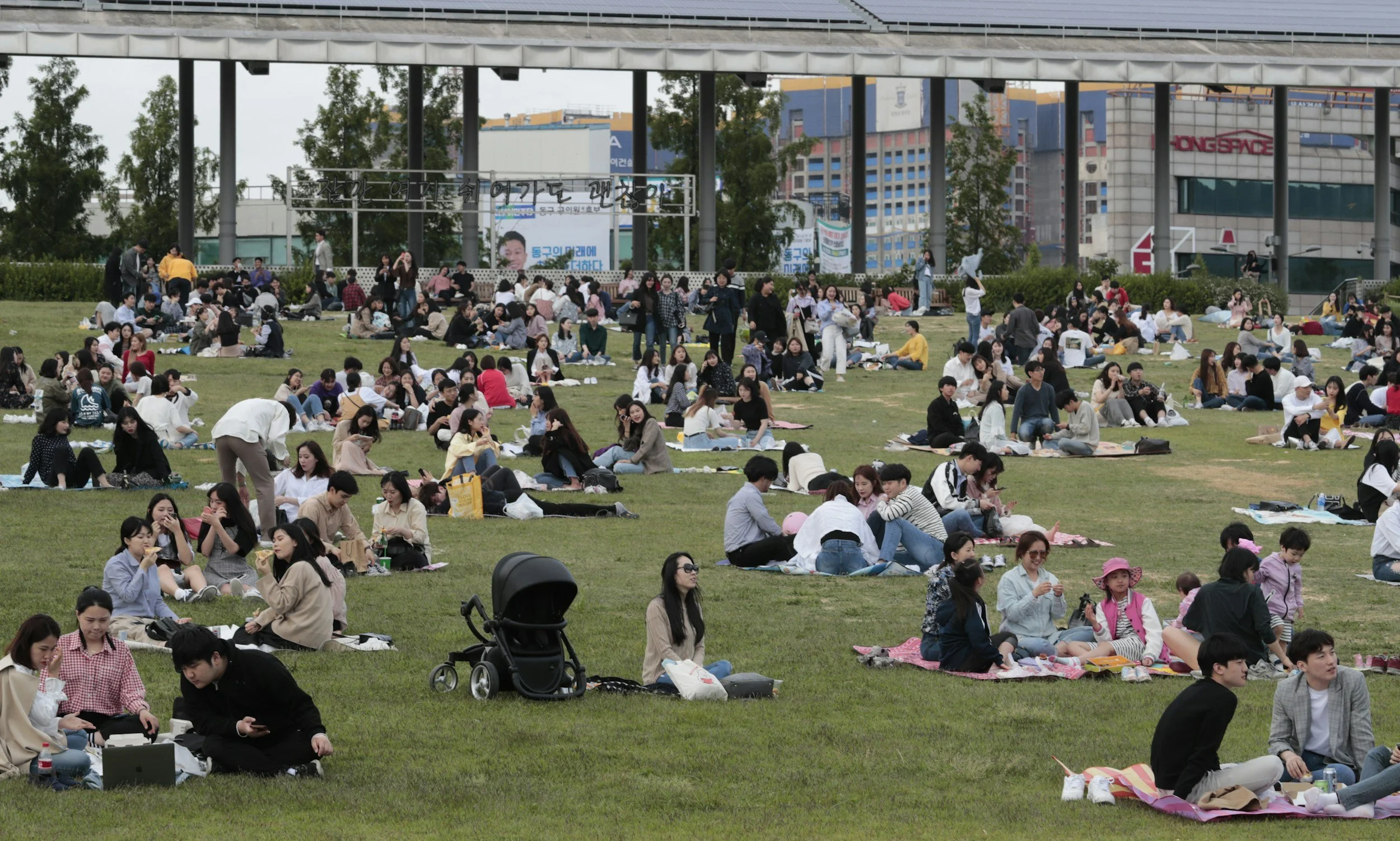Denver community members enjoying a healthy lawn after professional Denver lawn care