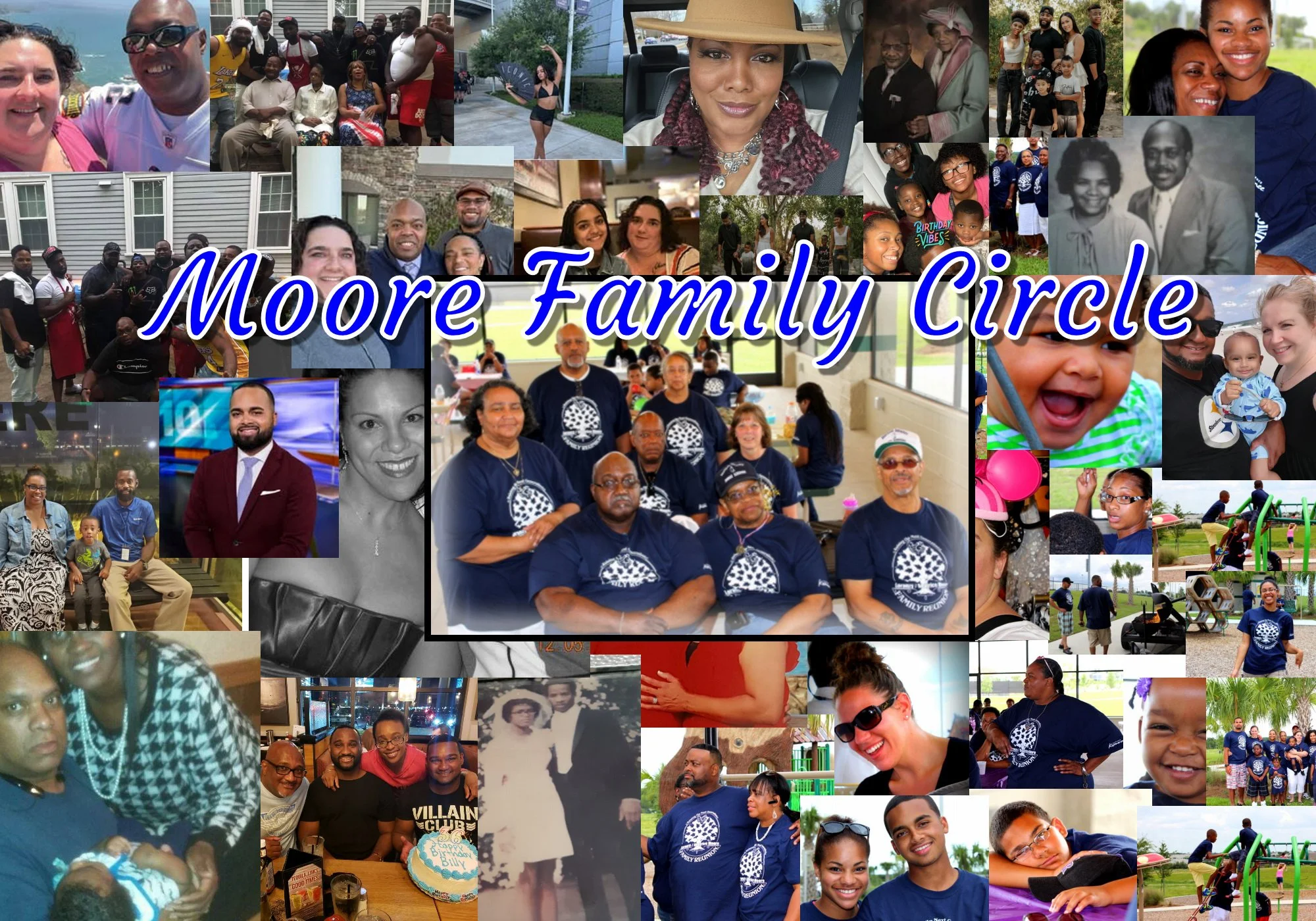 Montage of family photos