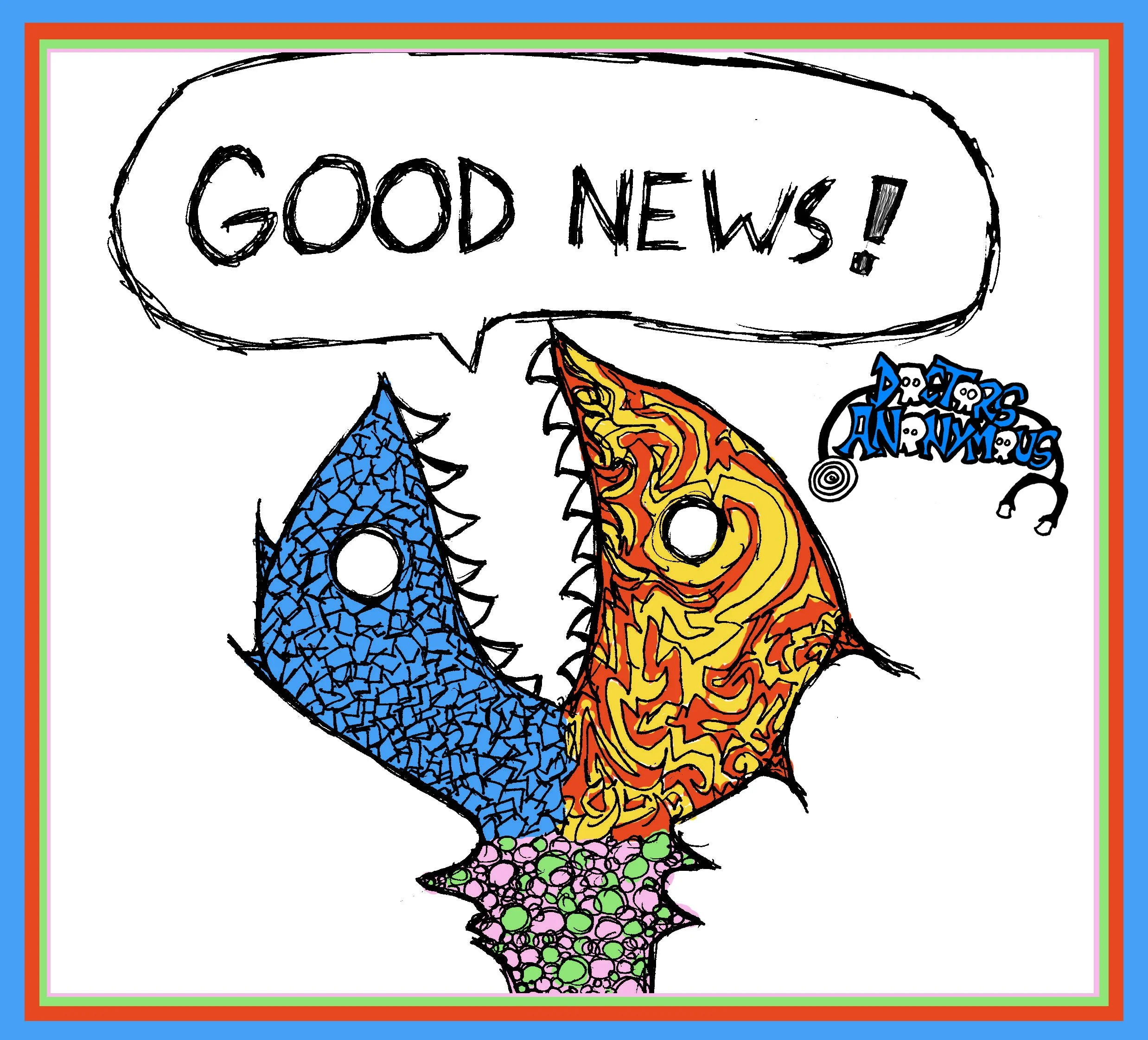 2008 | Doctors Anonymous | Good News! - Single [Illustration & Design by David Flamm]