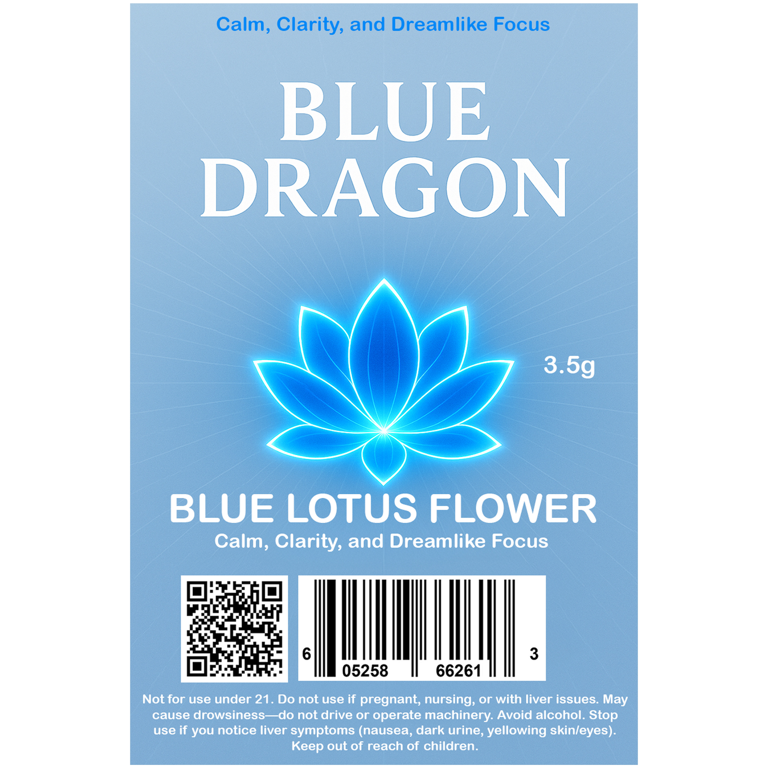 BLUE Lotus Flower  3.5G