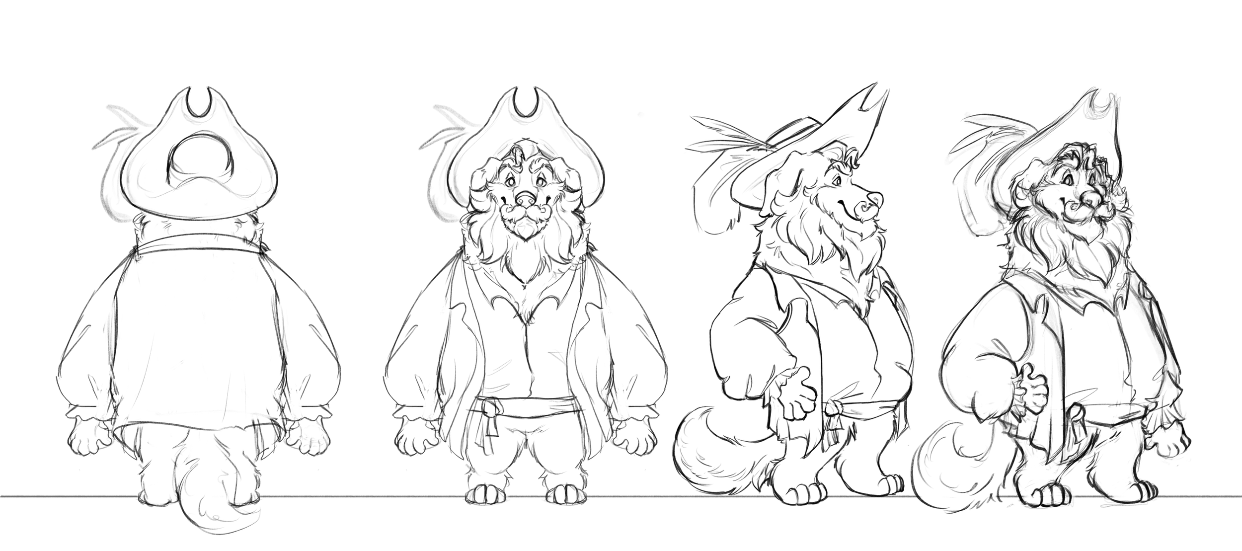 Goldbeard the Pirate Dog - Turnaround