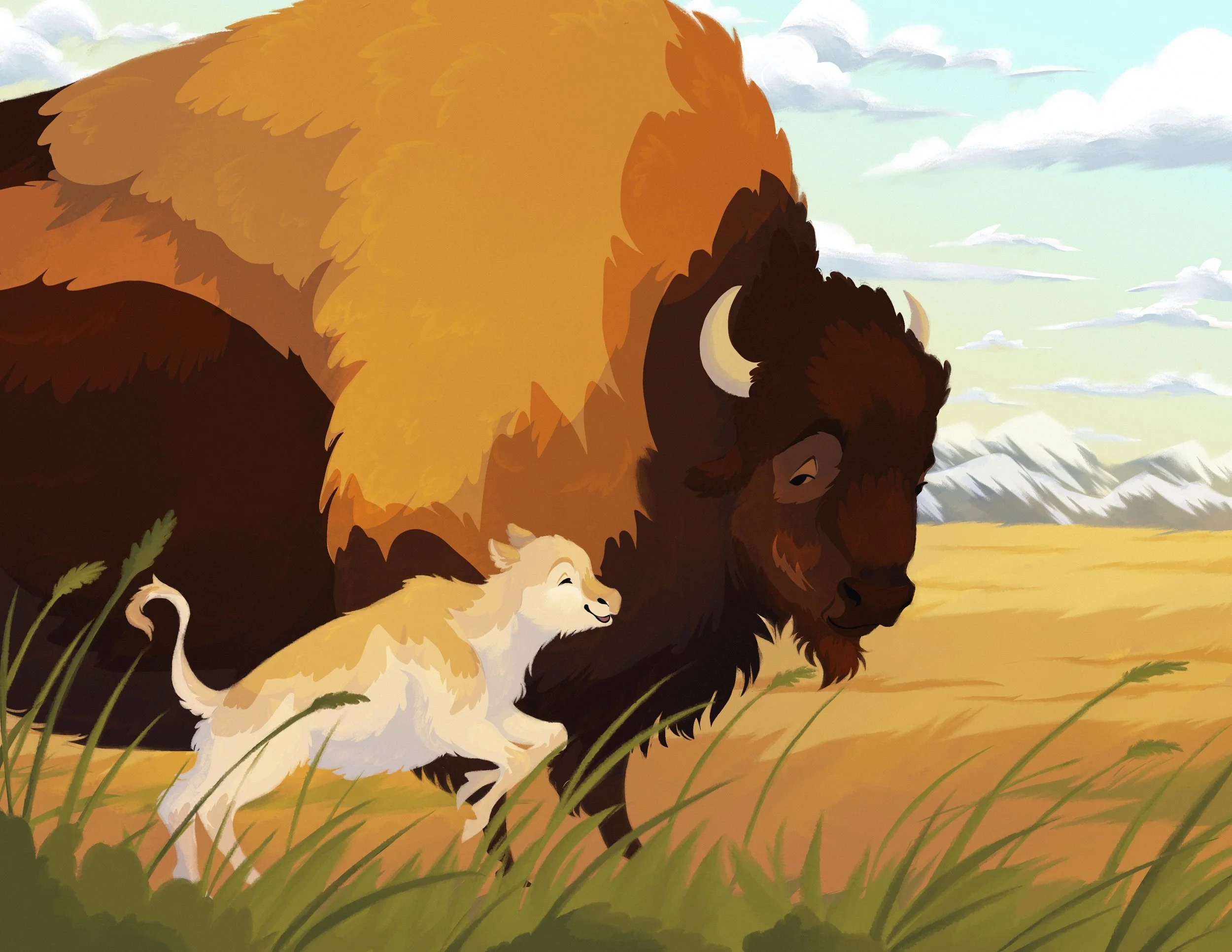 Bison on the Planes - Photoshop