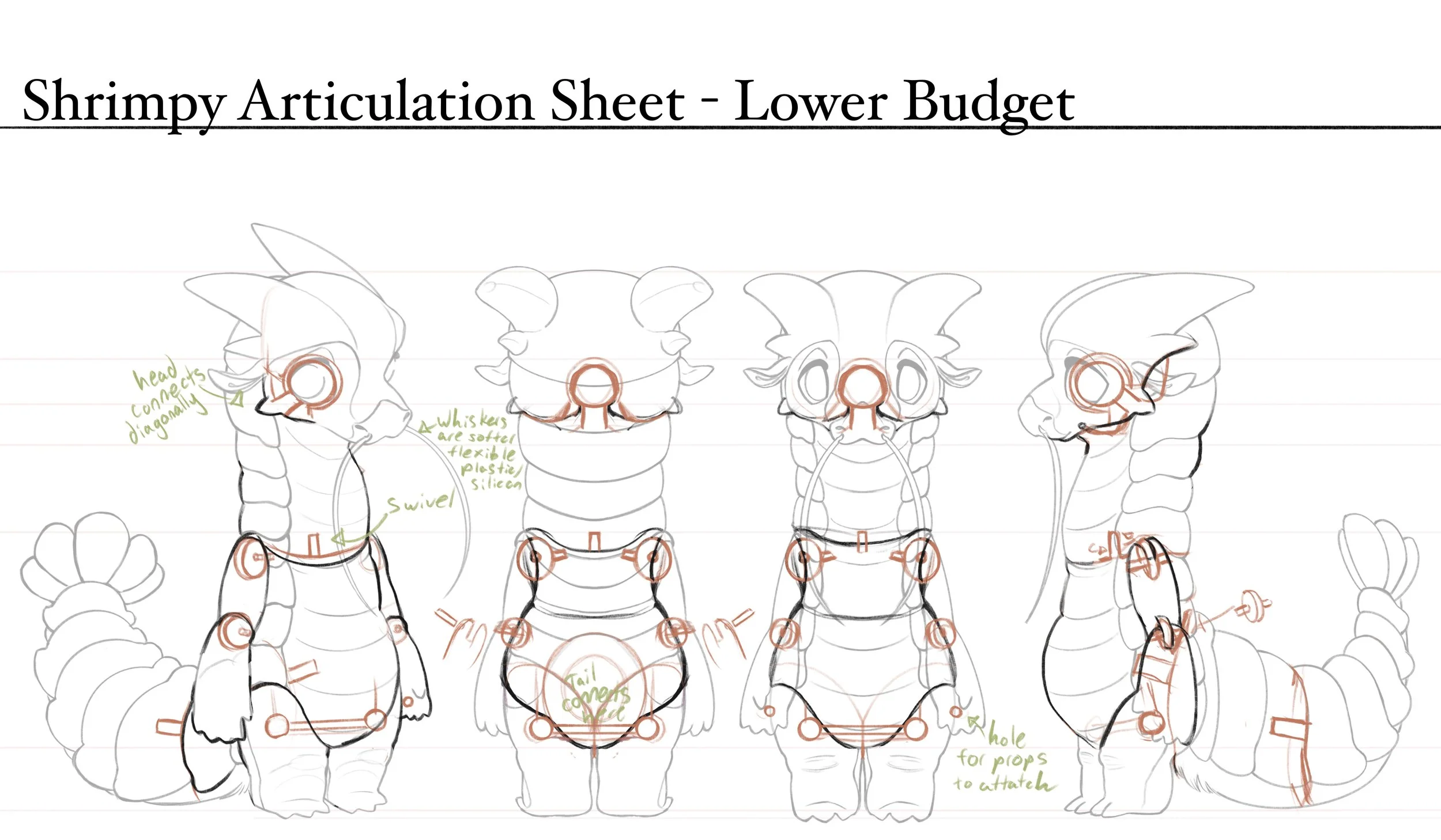 Shrimpy Articulation Sheet - Lower Budget