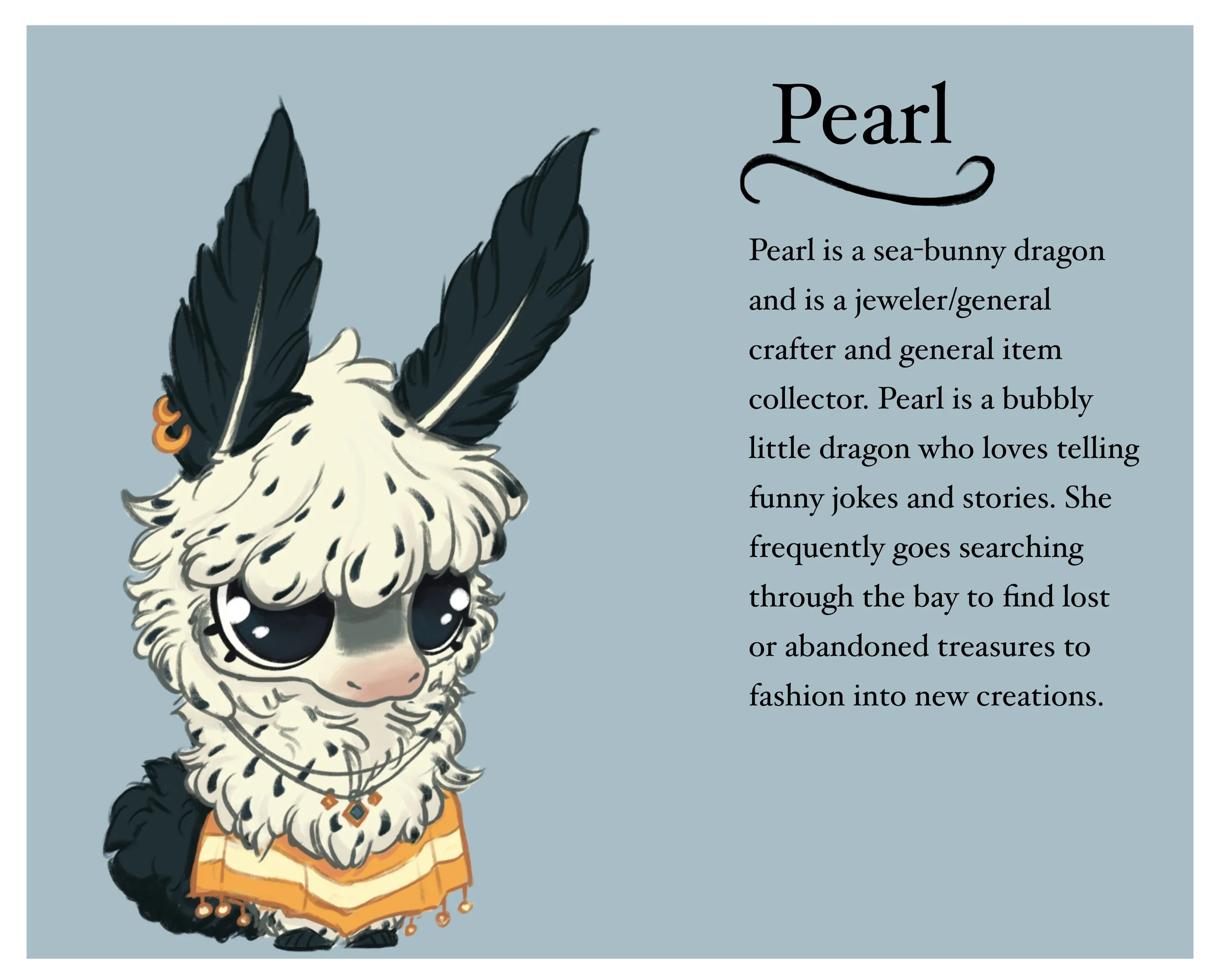 Pearl the Sea Bunny Dragon