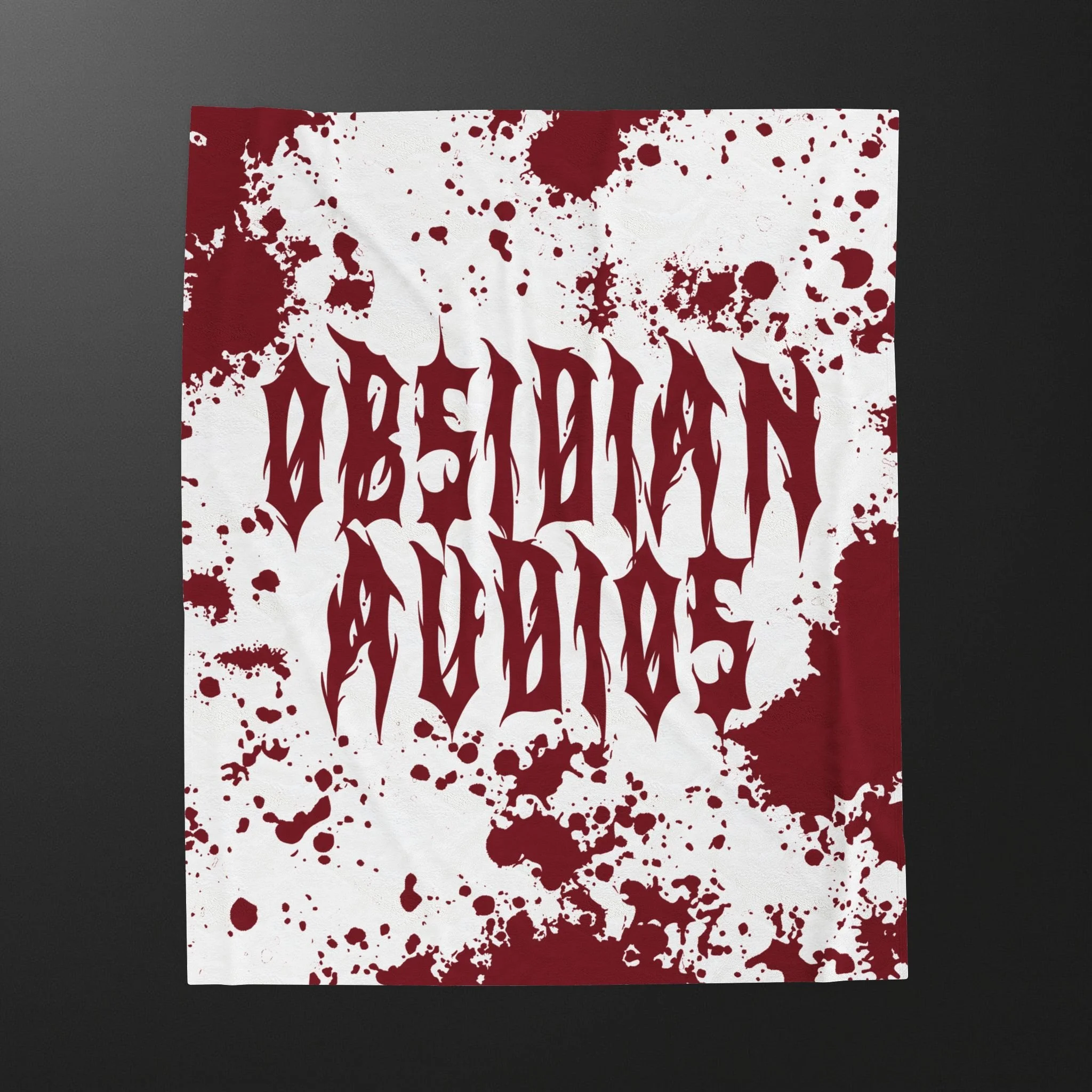 Splatter Velveteen Plush Blanket - White