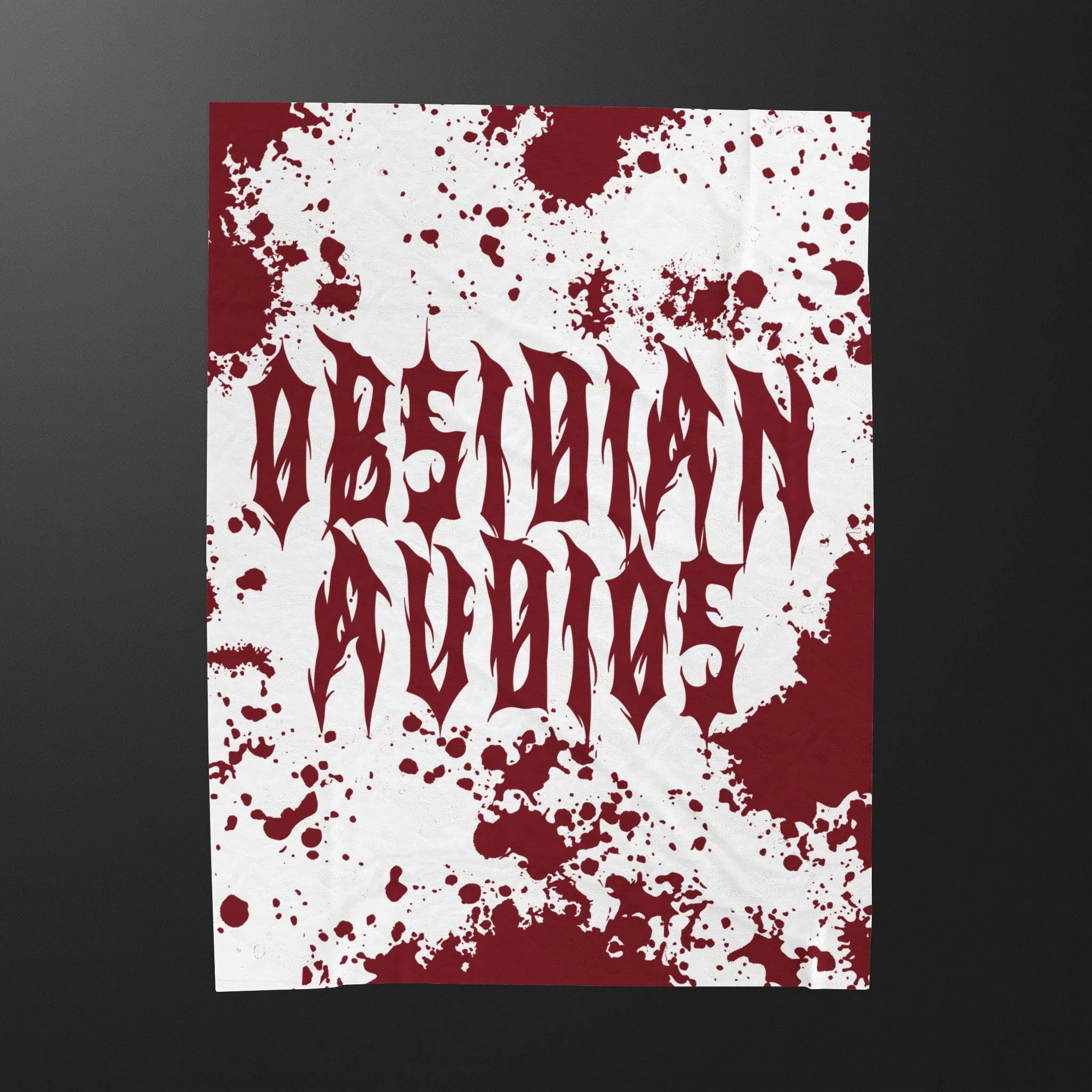 Splatter Velveteen Plush Blanket - White