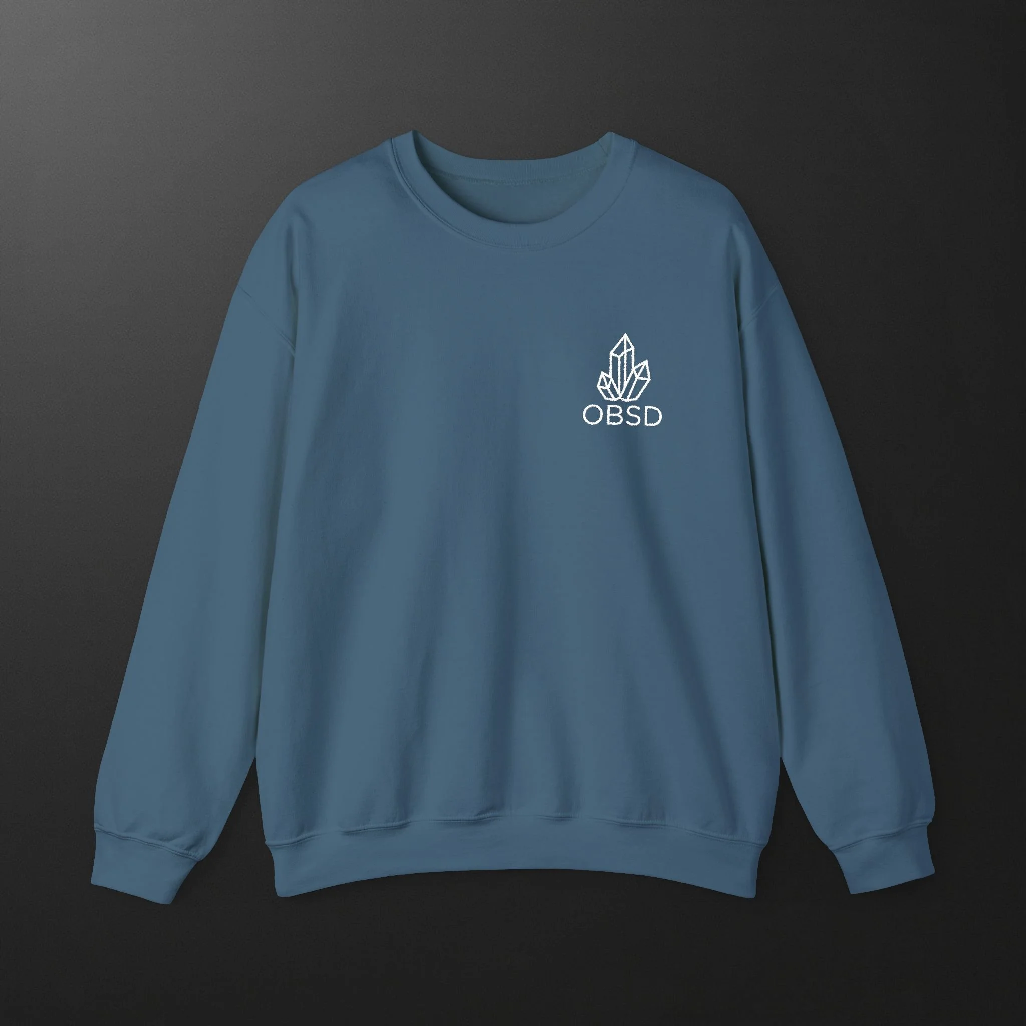 OBSD Unisex Heavy Crewneck Sweatshirt - White Embroidery