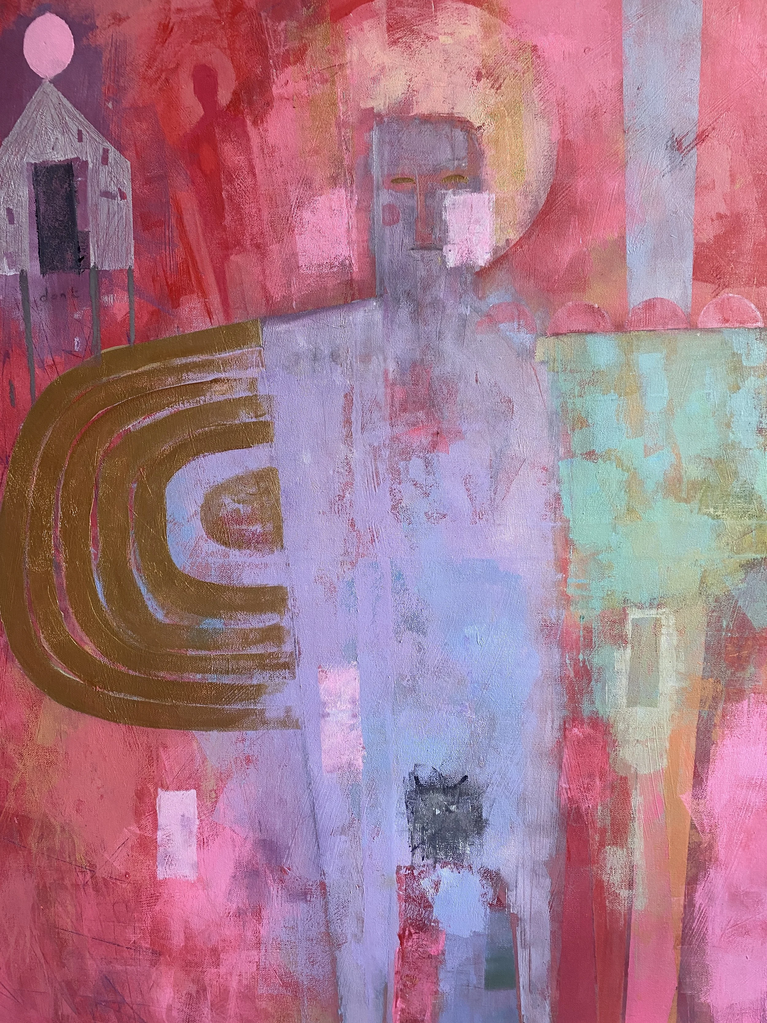 'Don't come back to me' painting in response to the poem of the same name.  Acrylic on canvas. 80 x 100cm