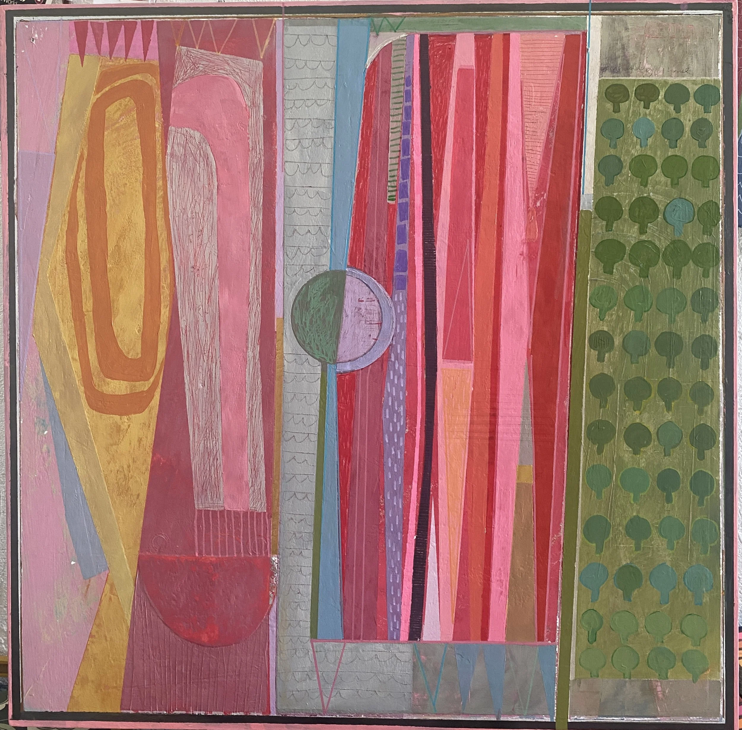 Forgotten Title.
Acrylic paint on board. 70 x 70cm.