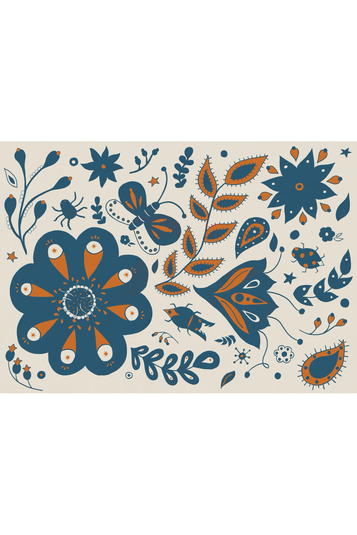 Blue Wildflower Greeting Card