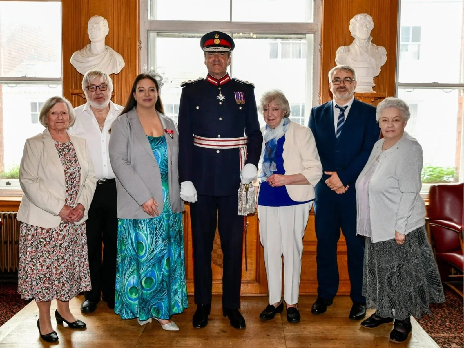 Paula receives the BEM from the Lord Lieutenant of East Sussex