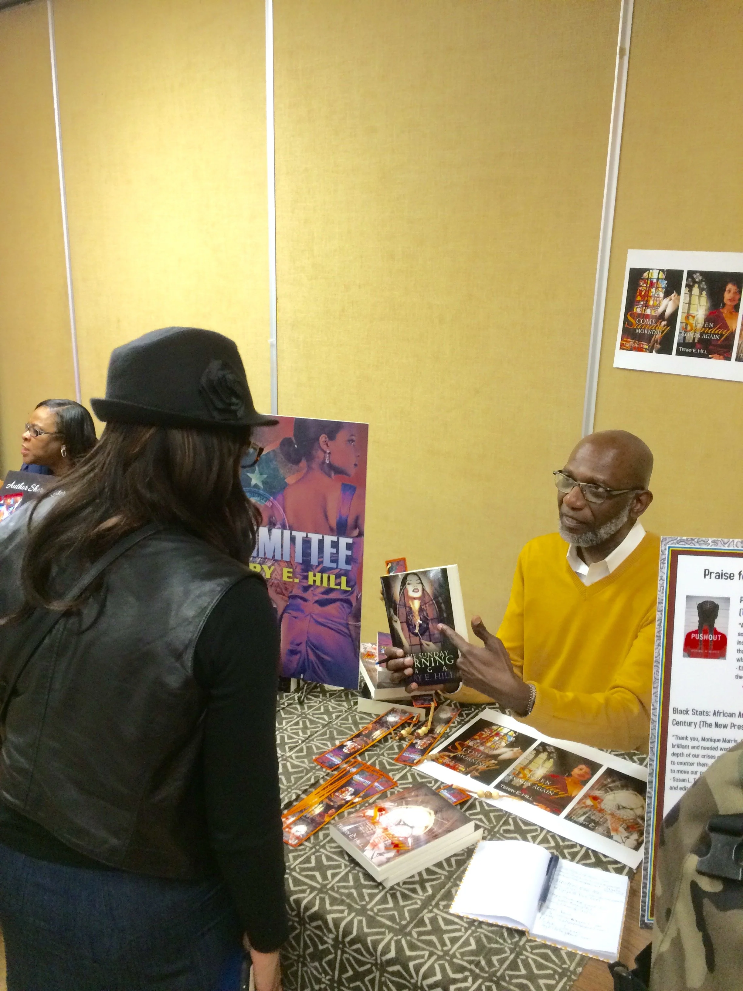 Terry talking with fans