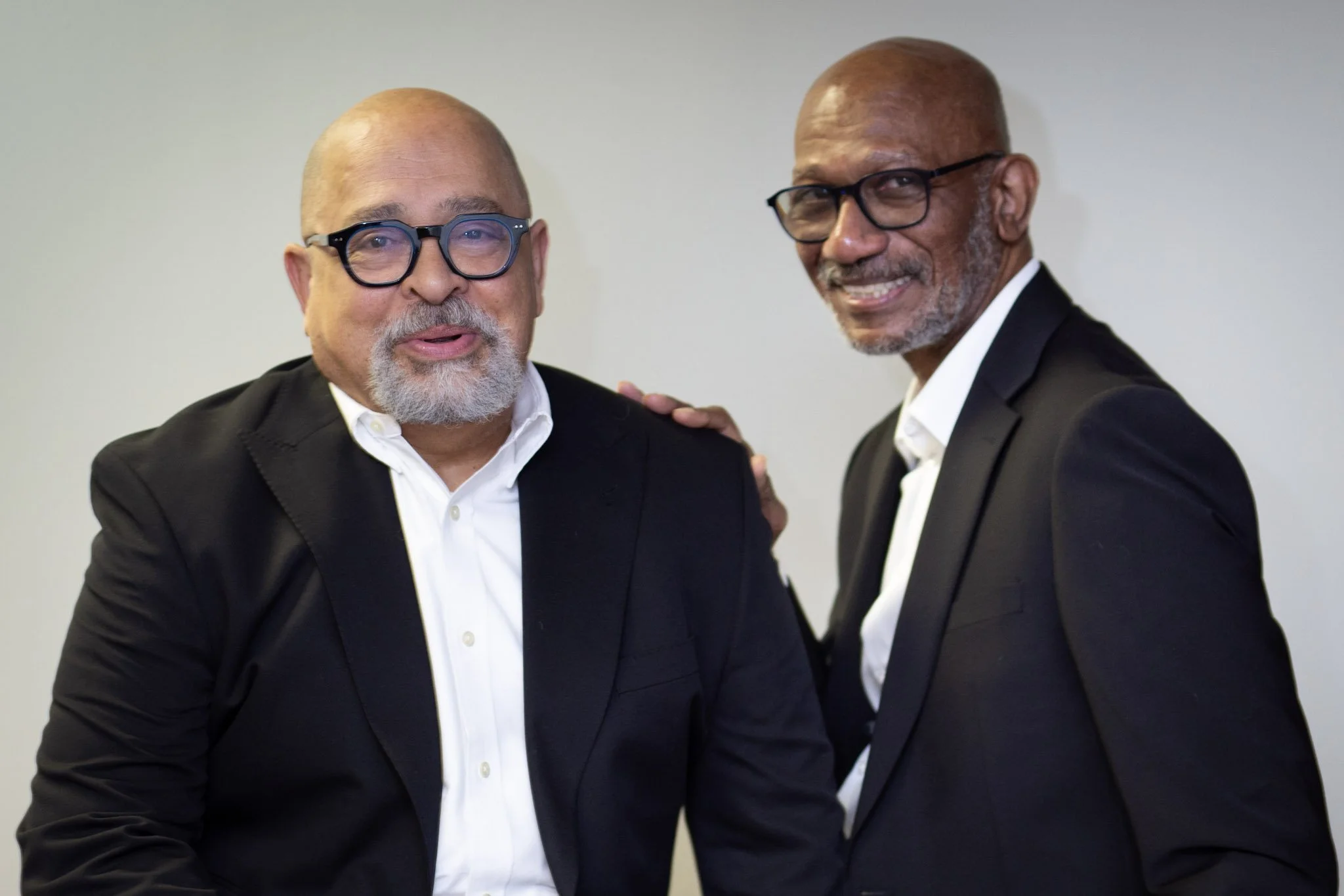 Terry sitting with his partner Scott