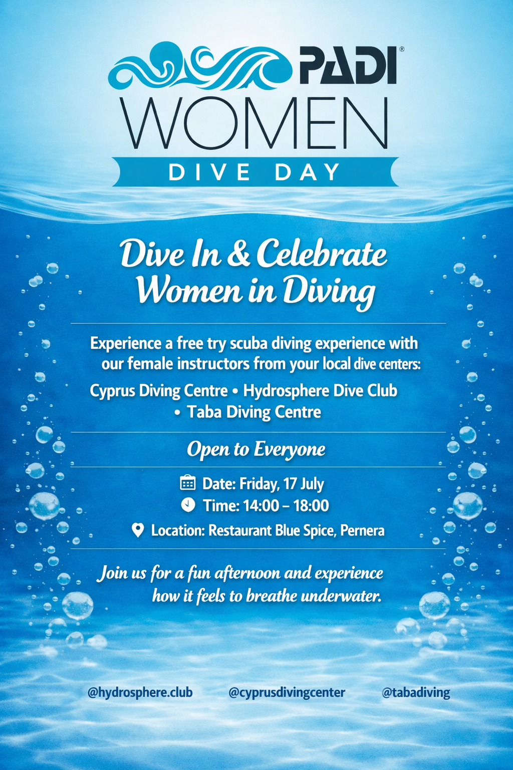 PADI Women’s Dive Day 2026