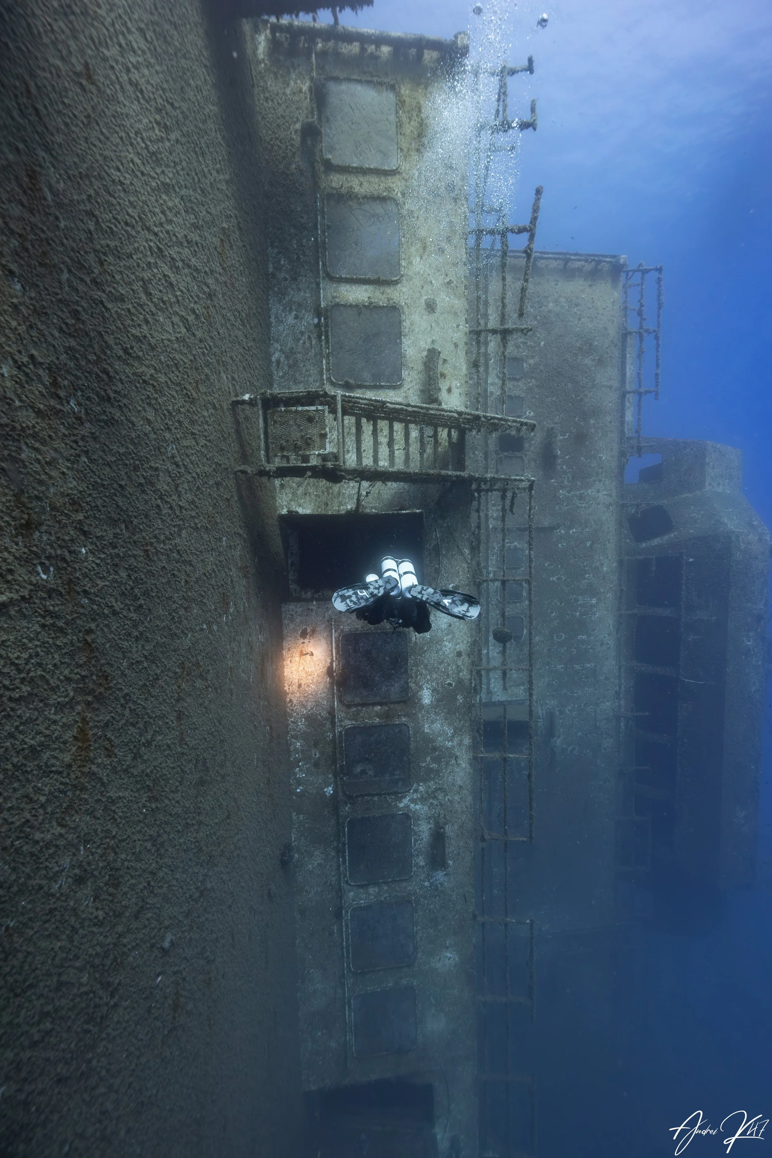 Scuba diver at Zenobia
