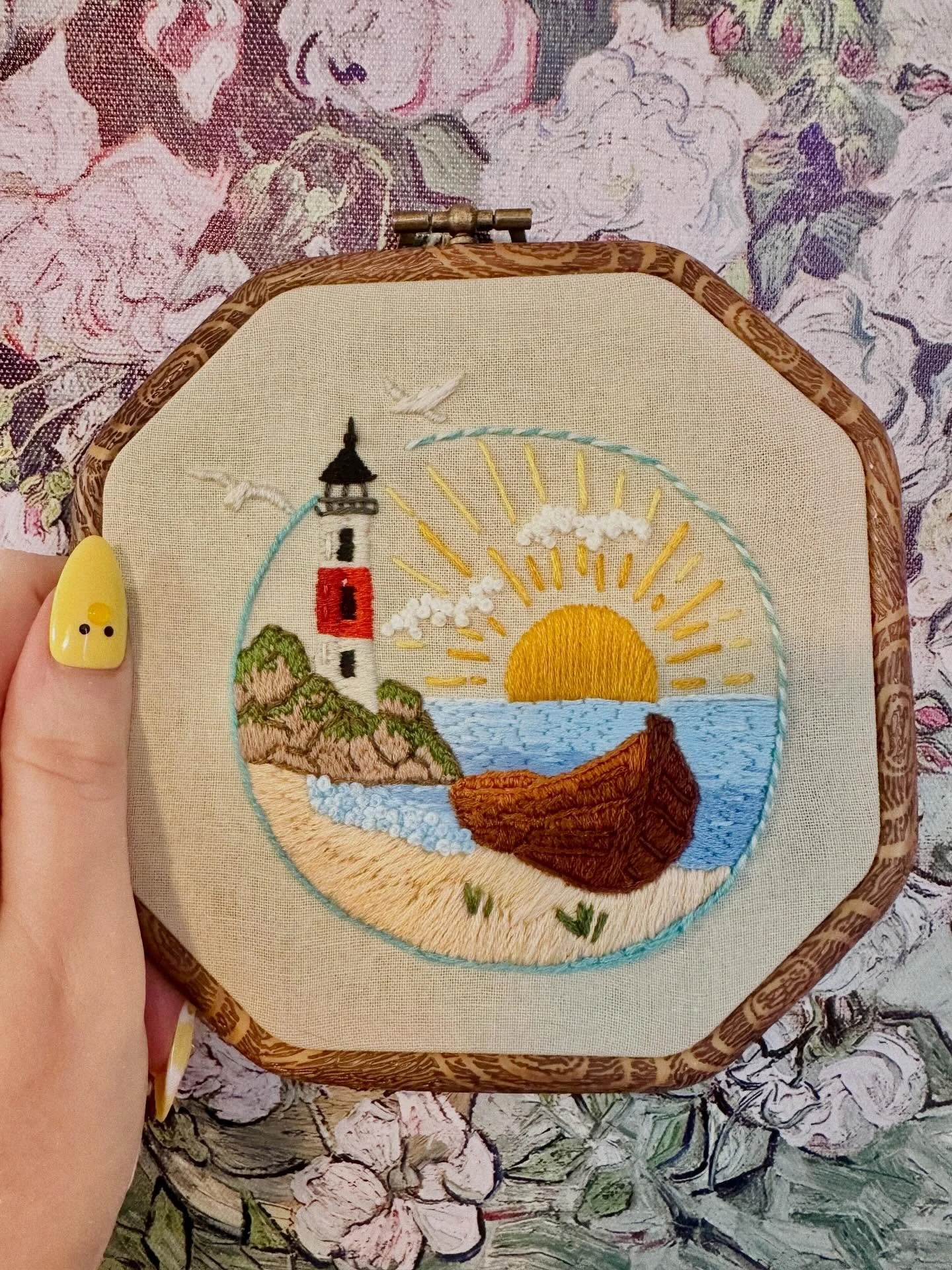 Is it beach weather yet? 🌊☀️
.
.
.
.
#embroidery #crafts #hobbies #embroideryart #handmade