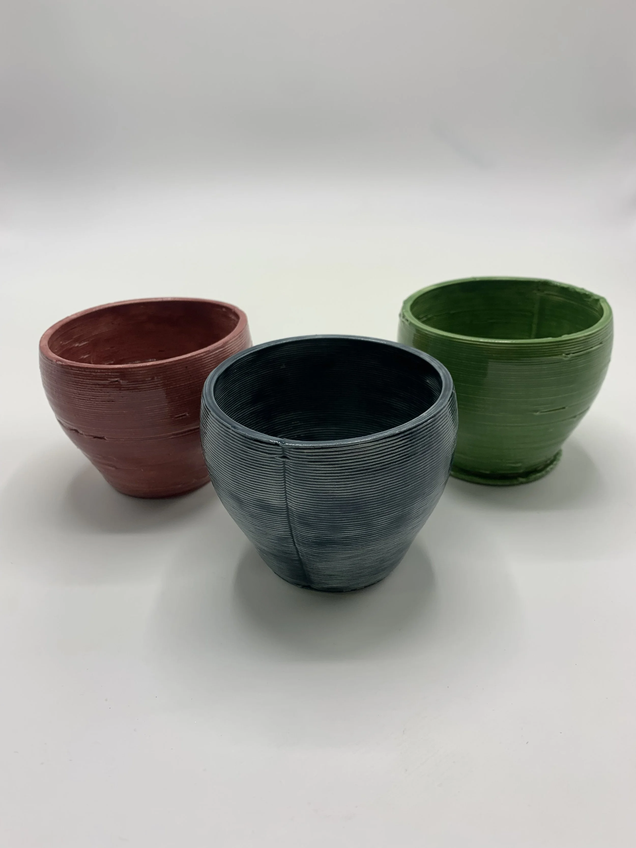 Clay 3D printed Bowls - exploring additive manufacturing process
