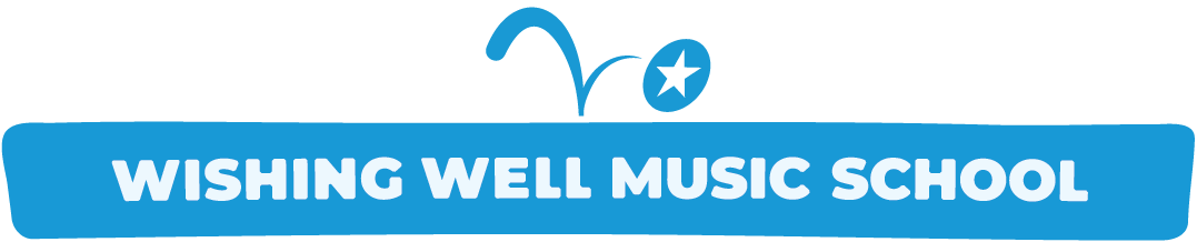 Logo for Wishing Well Music School with a musical note and star icon