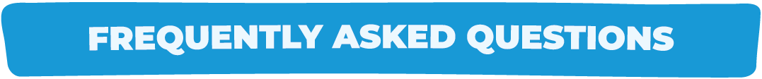 Blue banner with white text that says "Frequently Asked Questions"