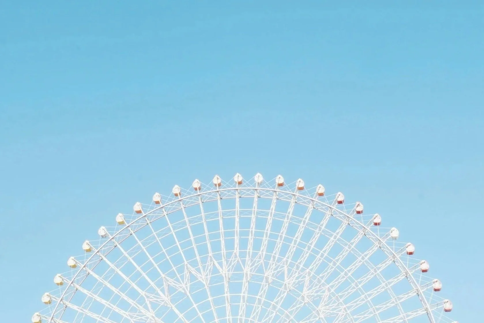 Blue Sky filled with hope. Ferris Wheel repetitive skills create long lasting results, especially if they are based in science.