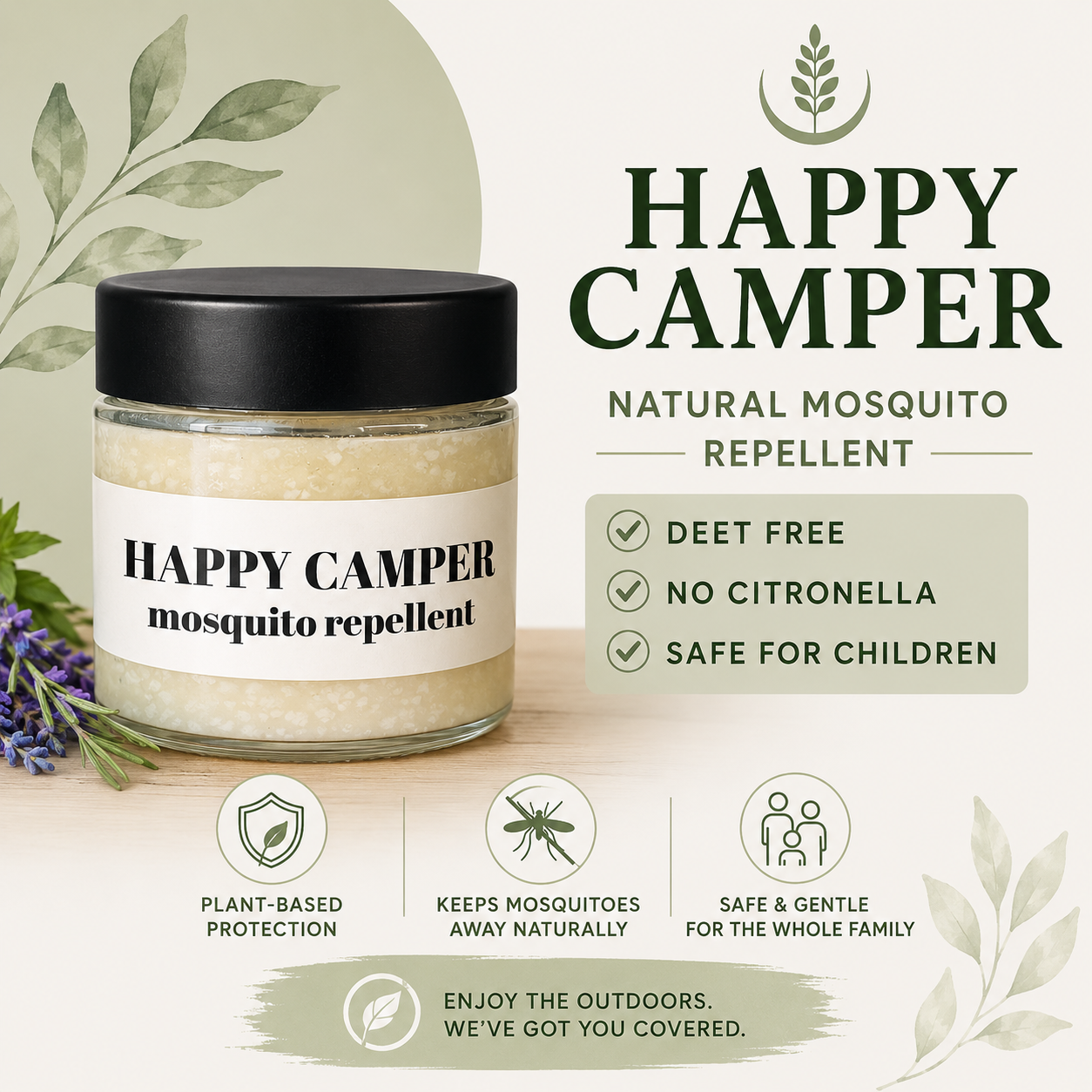 HAPPY CAMPER 2 oz. mosquito repellent