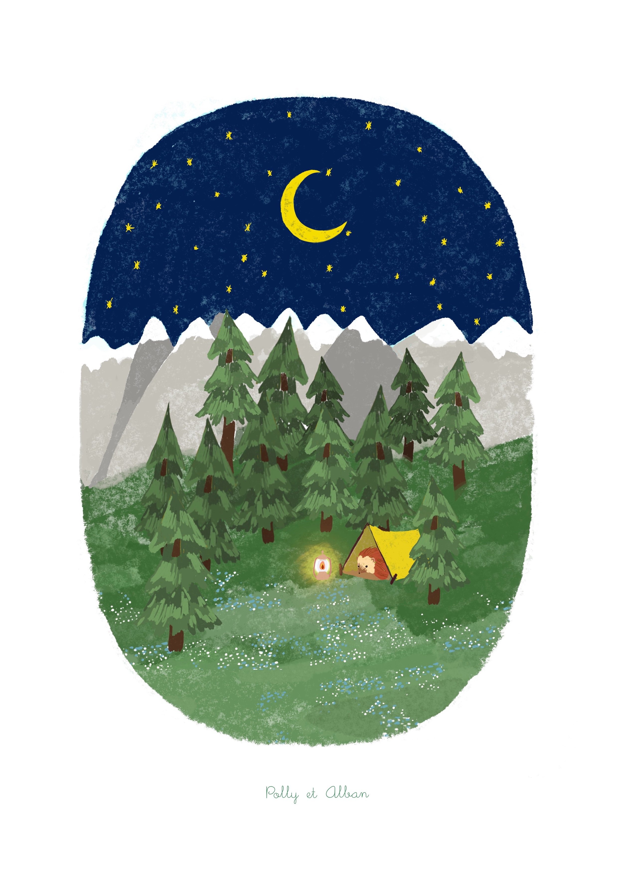 Affiche Bonne nuit hérisson