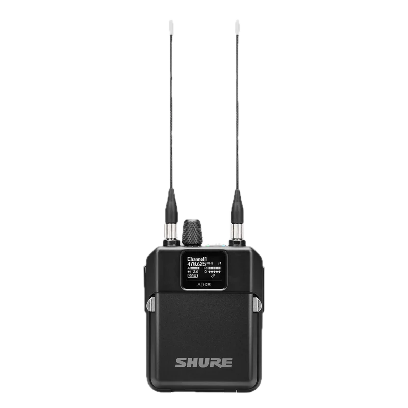 Vorderansicht vom Shure ADXR Axient Digital PSM Bodypack der AD PSM Serie.