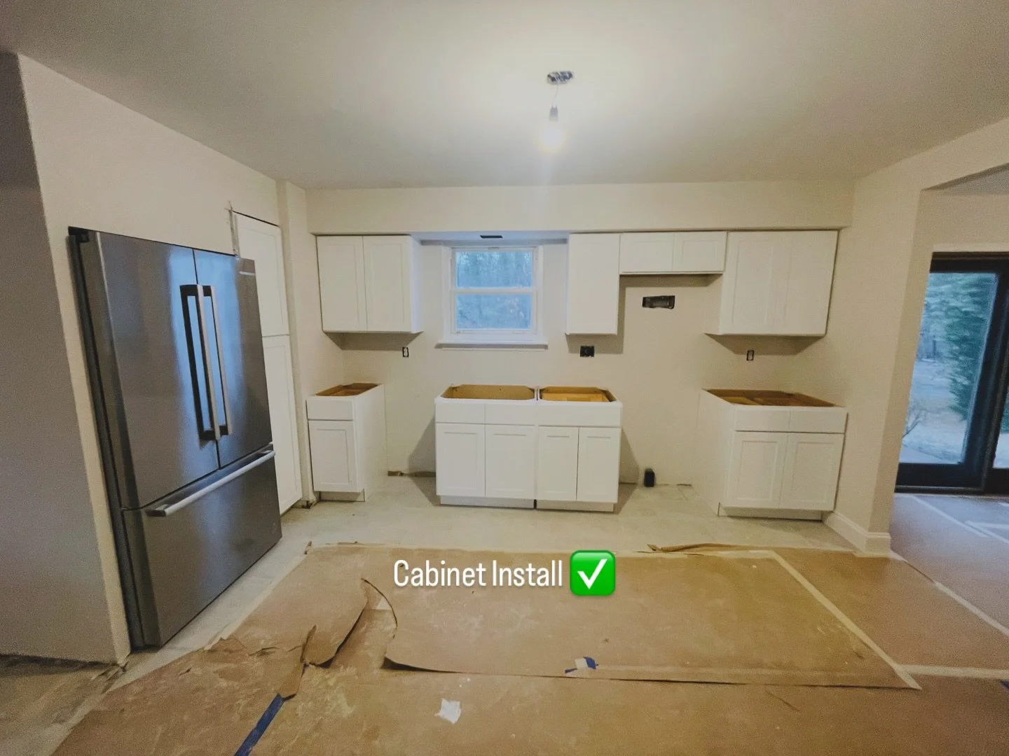 Checking in over at Joyce Way, Berlin 👋

- Cabinets Installed
- Initial Coat of Interior Paint Complete

More to come this week 🙌🔥 

.
.
.
#remodel #realestate #kitchenlayout #design