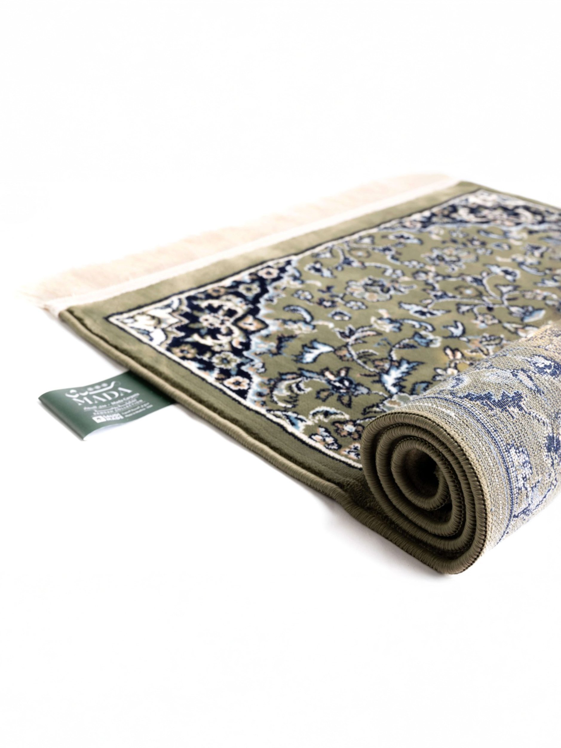 tapis de prière Rawdah pour adultes inspirés par les motifs architecturaux islamiques et la sérénité de Médine.