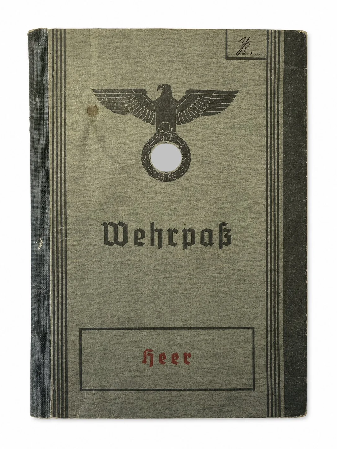 Wehrpass Louis Koch aus Friedberg (Hessen) -Garnisionsverwendungsfähig Feld Landwehr 1