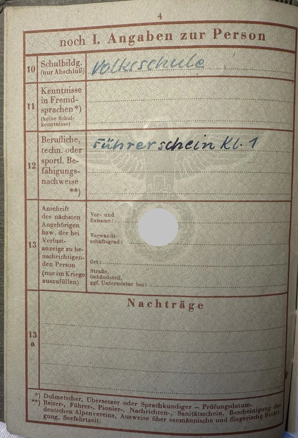 wehrpass-konvolut-fuehrerschein-1926-wehrpass-1943