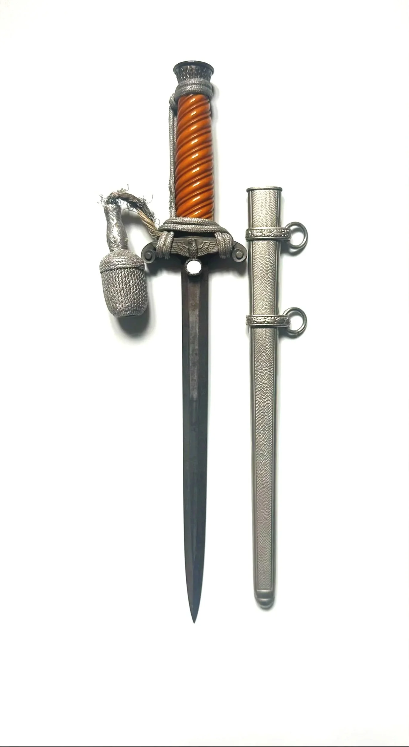 Wehrmacht Heeres-Offiziersdolch, Hersteller Anton Wingen, Solingen, mit Portepee