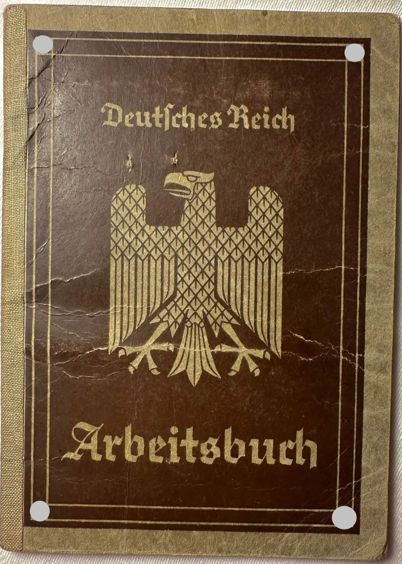 Arbeitsbuch Deutsches Reich 1936 Arno Kraft Mainz