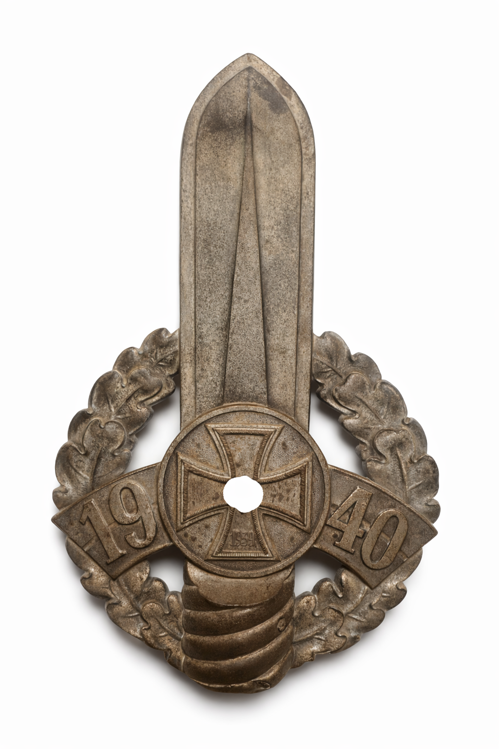 Ns Reichskriegerbund Fahnenspitze "1940 - Symbol wird Waffe "