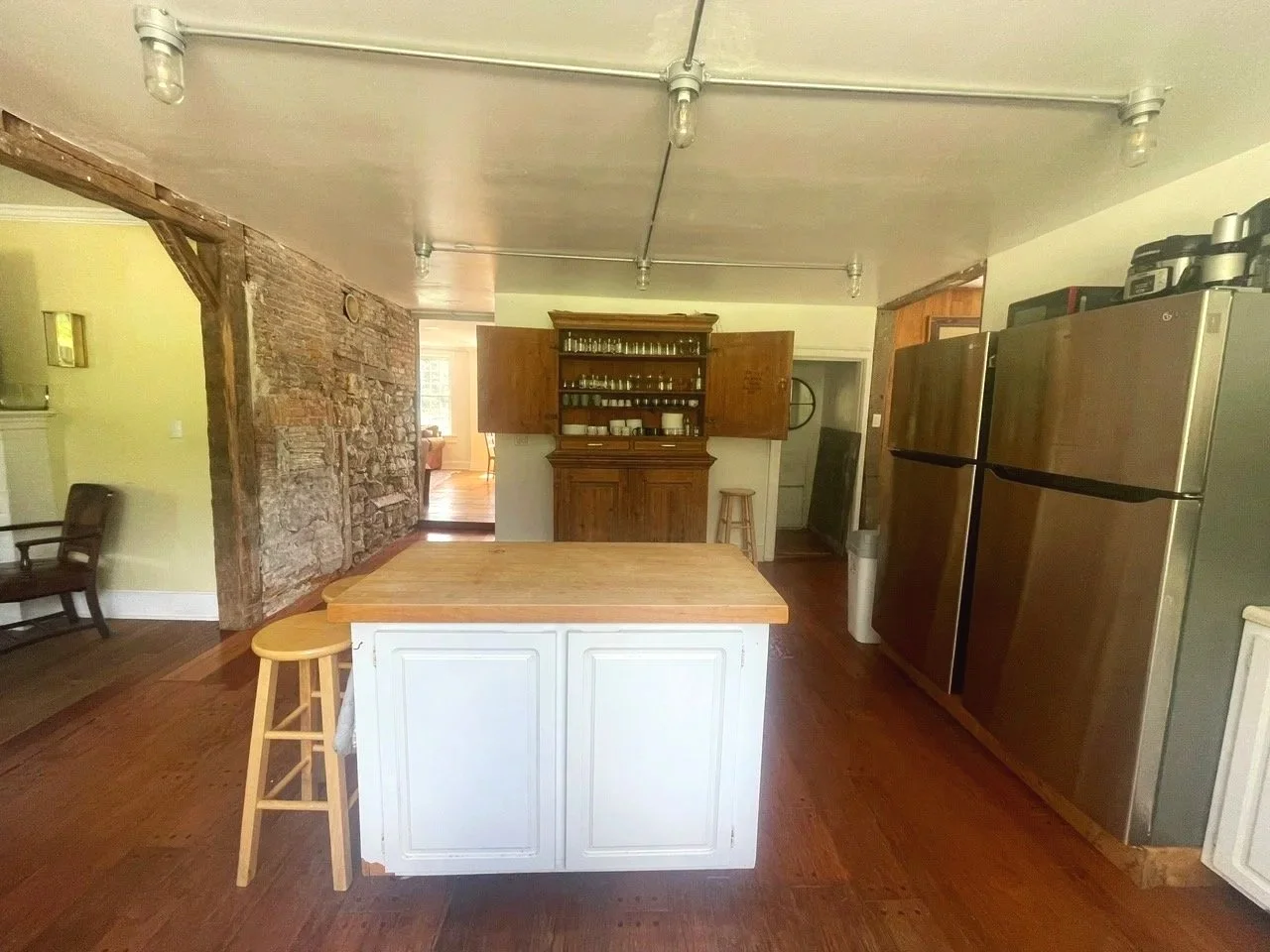 Levity Mountain Farmhouse kitchen includes two refrigerators and two dishwashers and plenty of storage. 