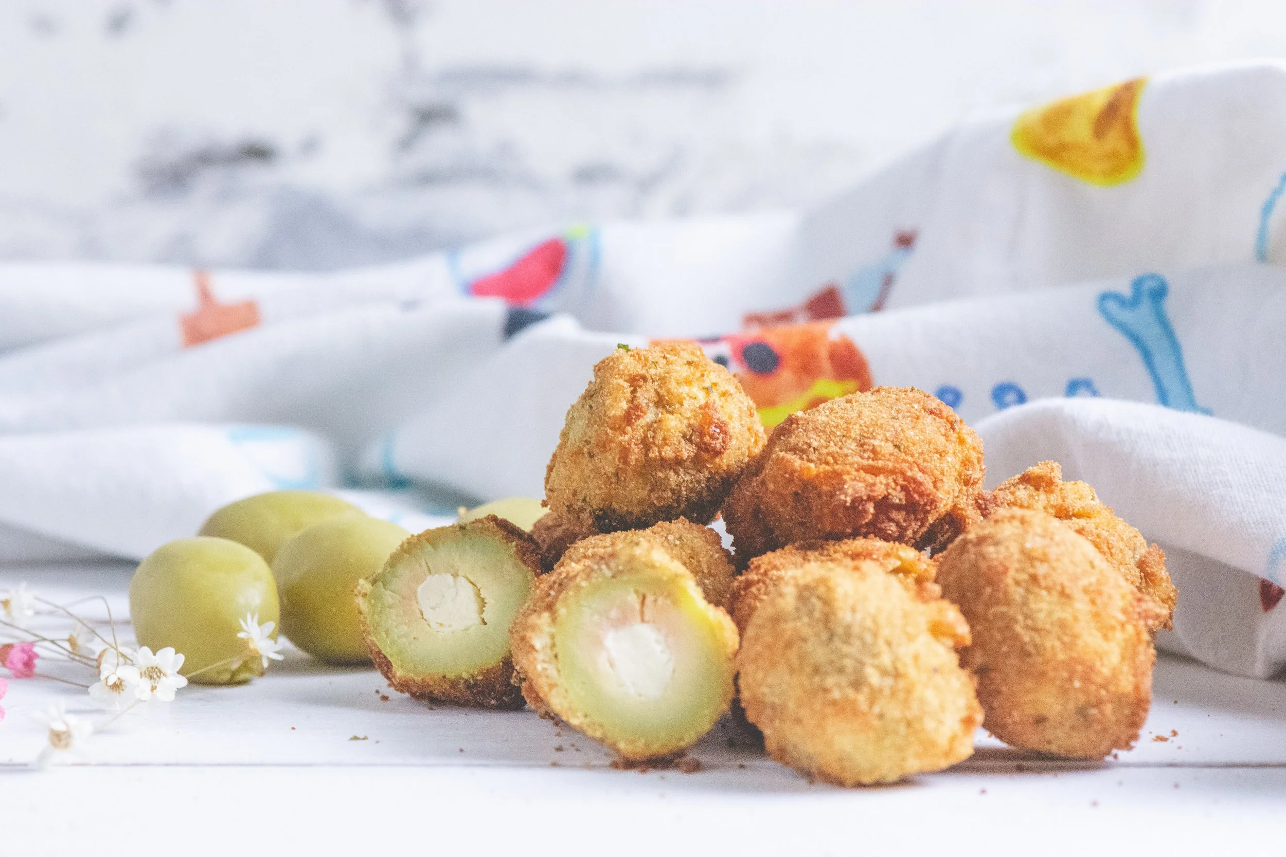 Fried Feta Stuffed Olives 