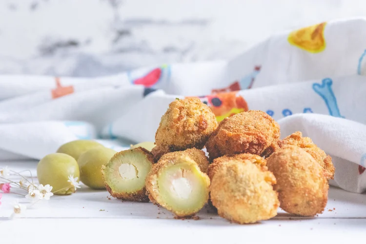 Fried Feta Stuffed Olives