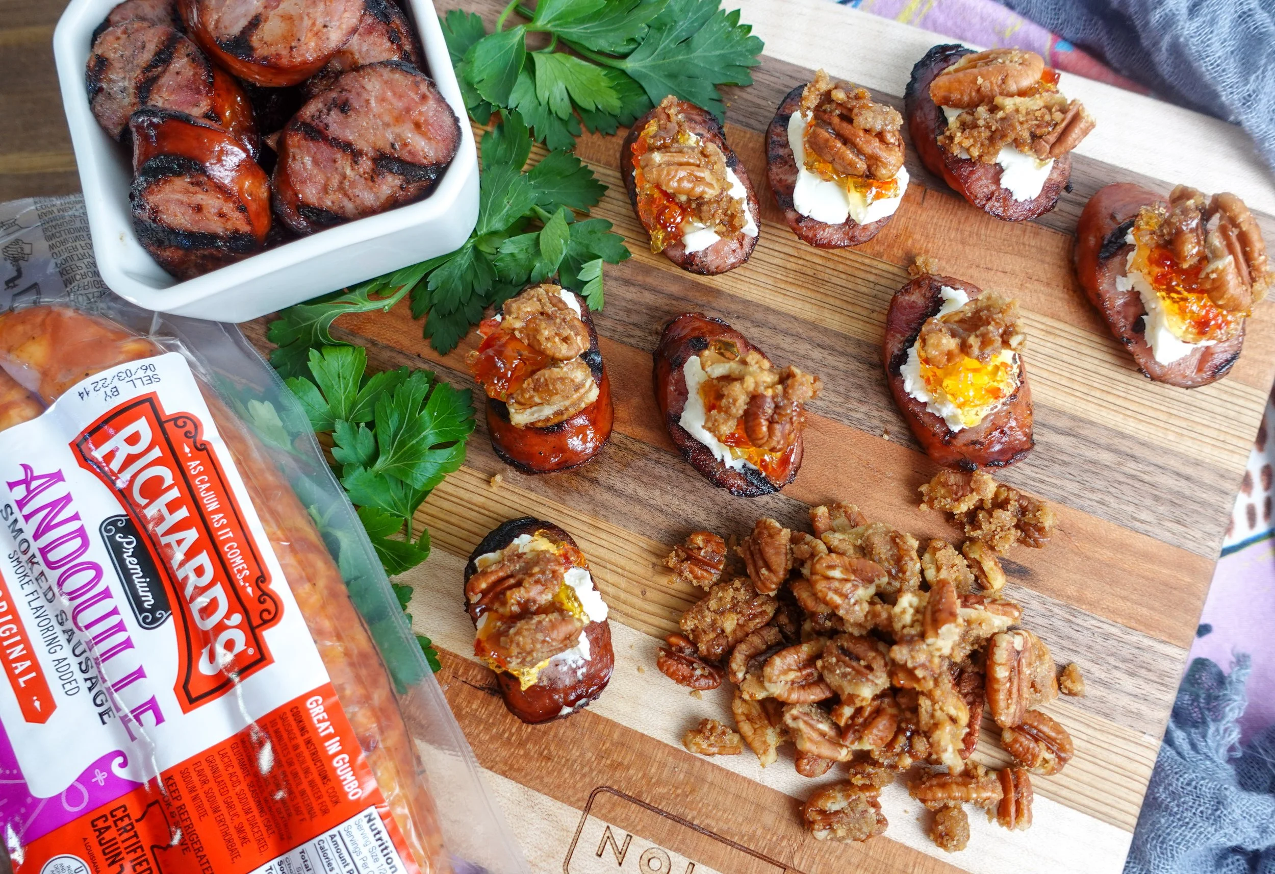 Cajun Candied Pecan & Sausage Bites