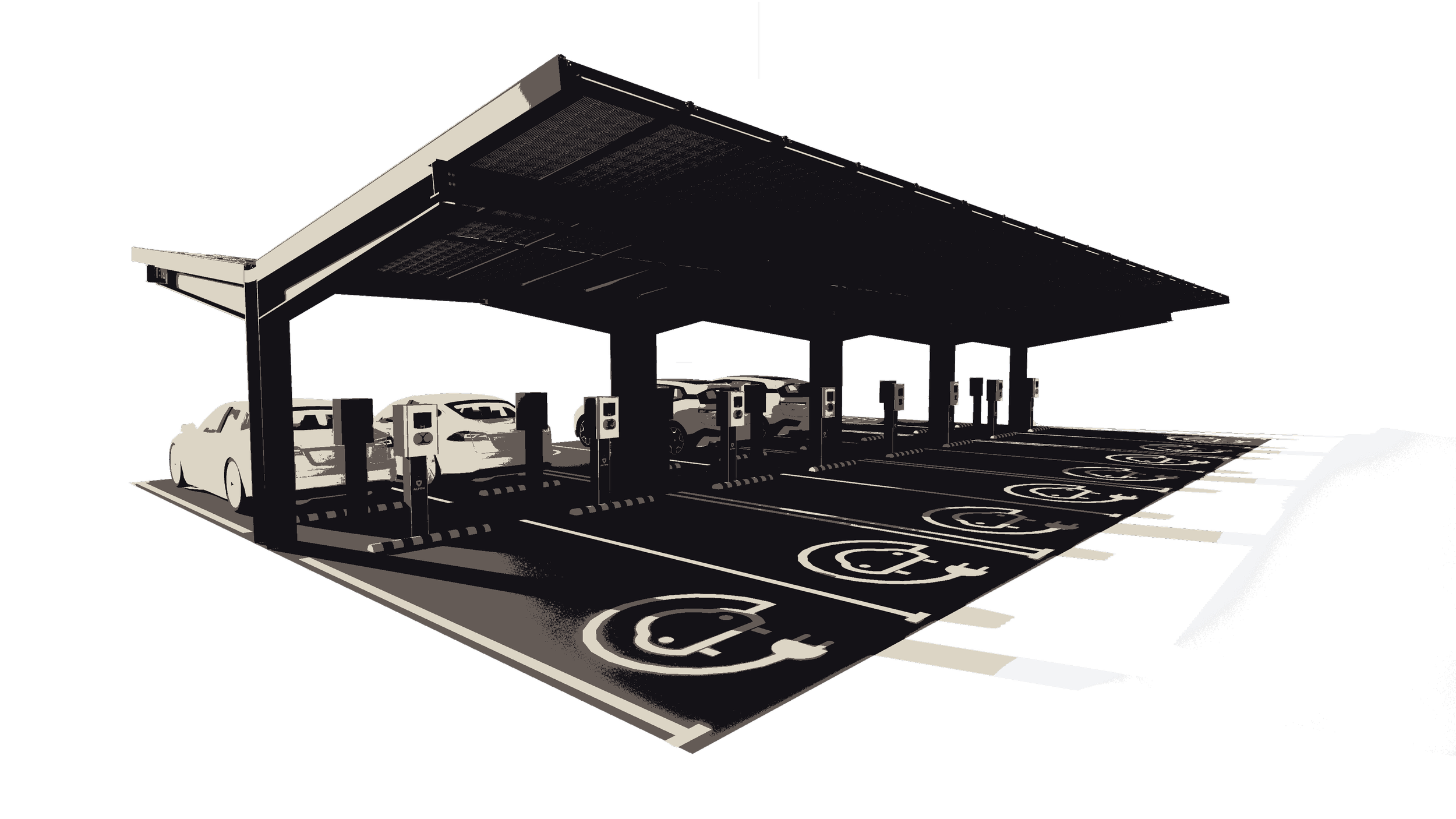 Laadpalen solarcarport