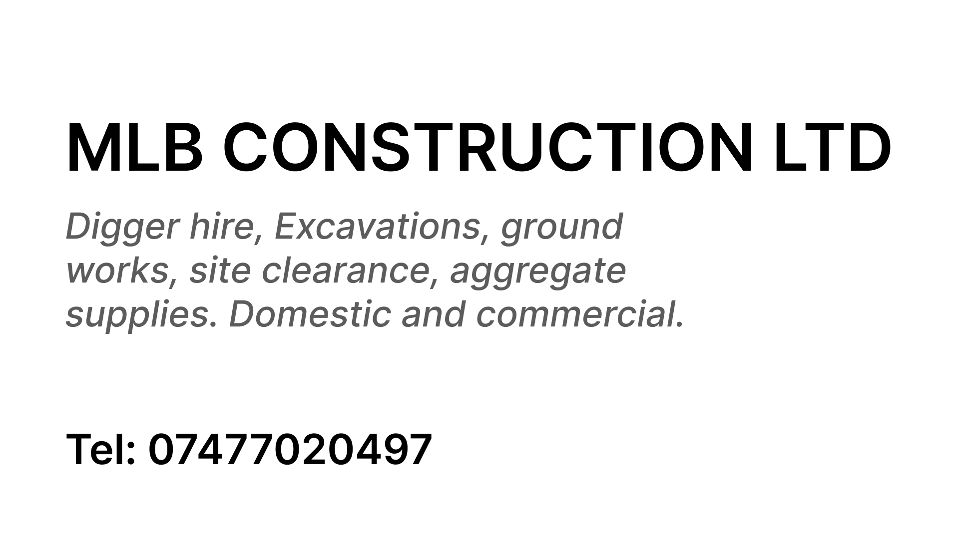 MLB Construction Ltd