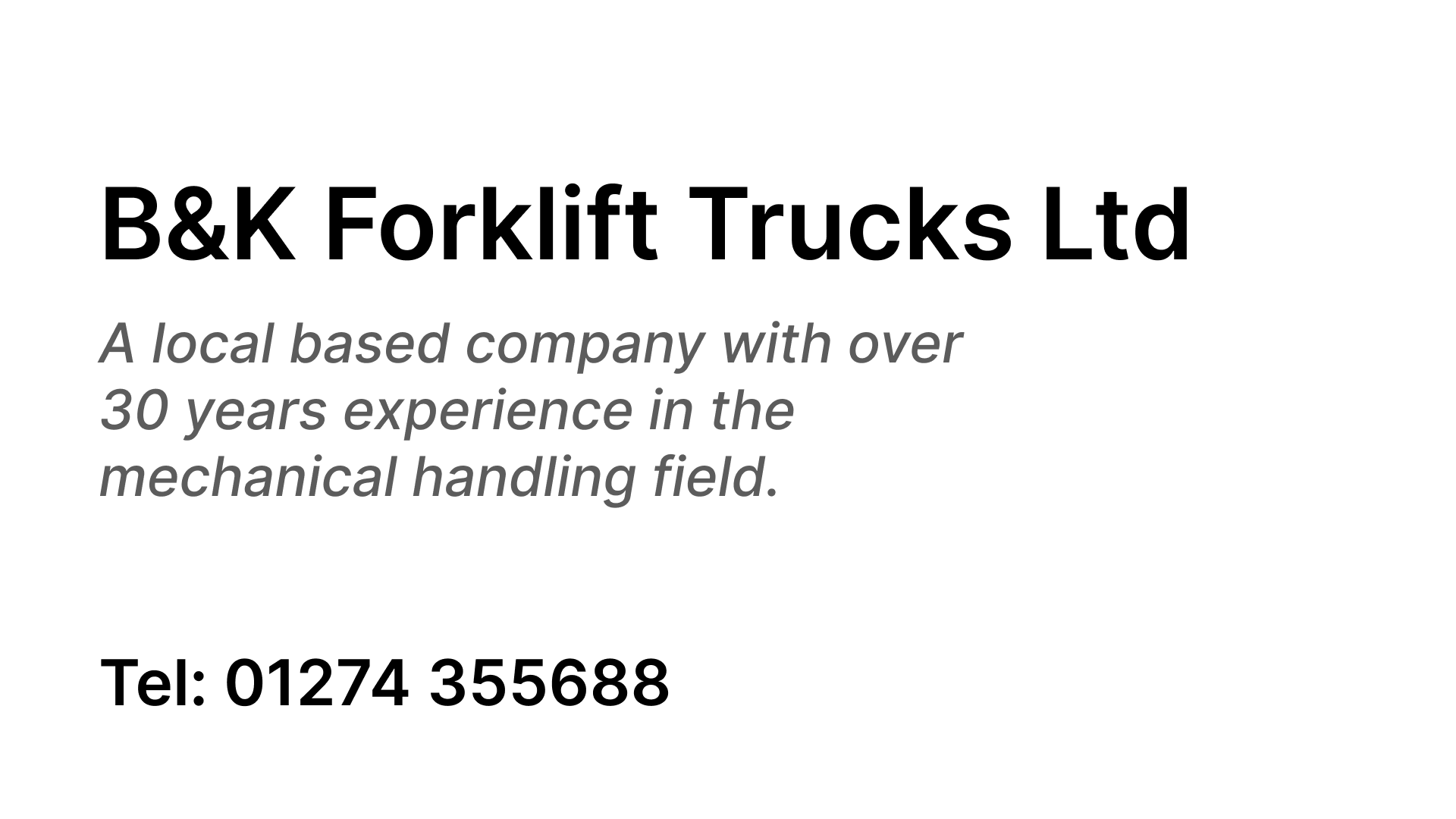 B&K Forklift Trucks Ltd