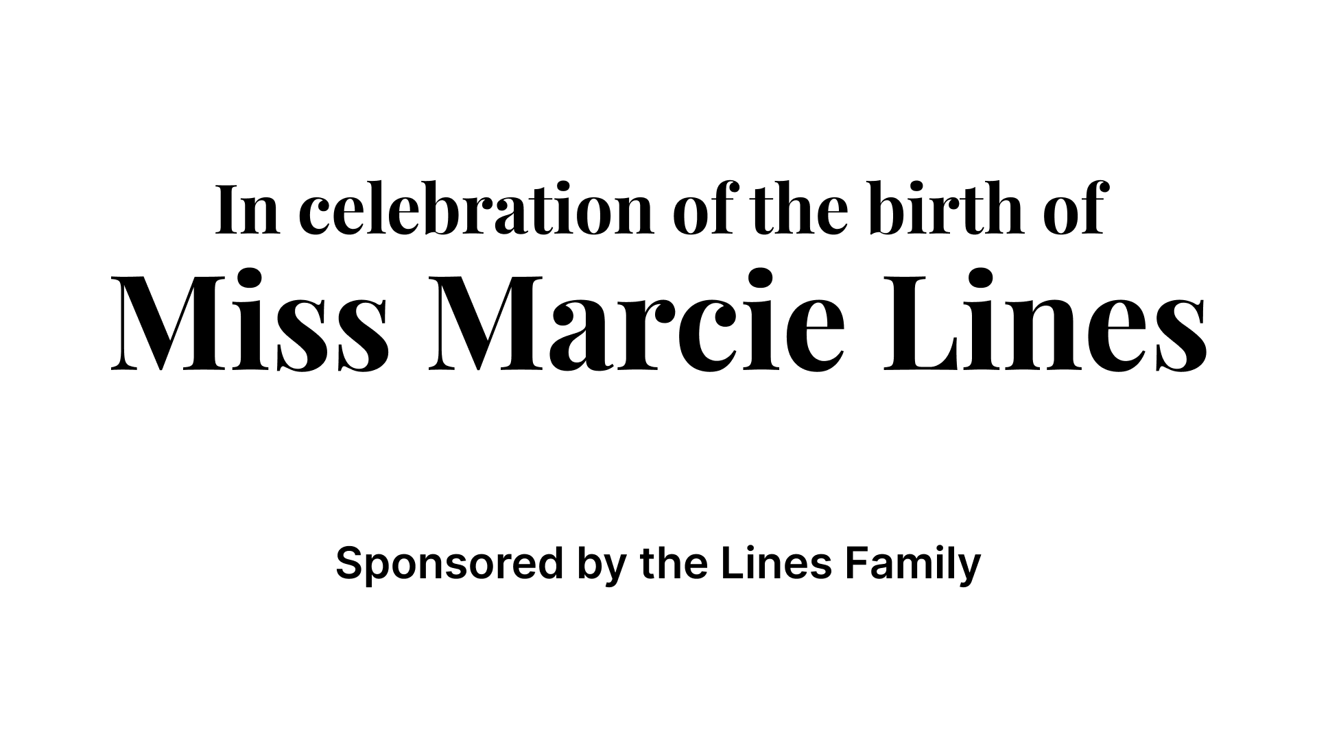 Miss Marcie Lines