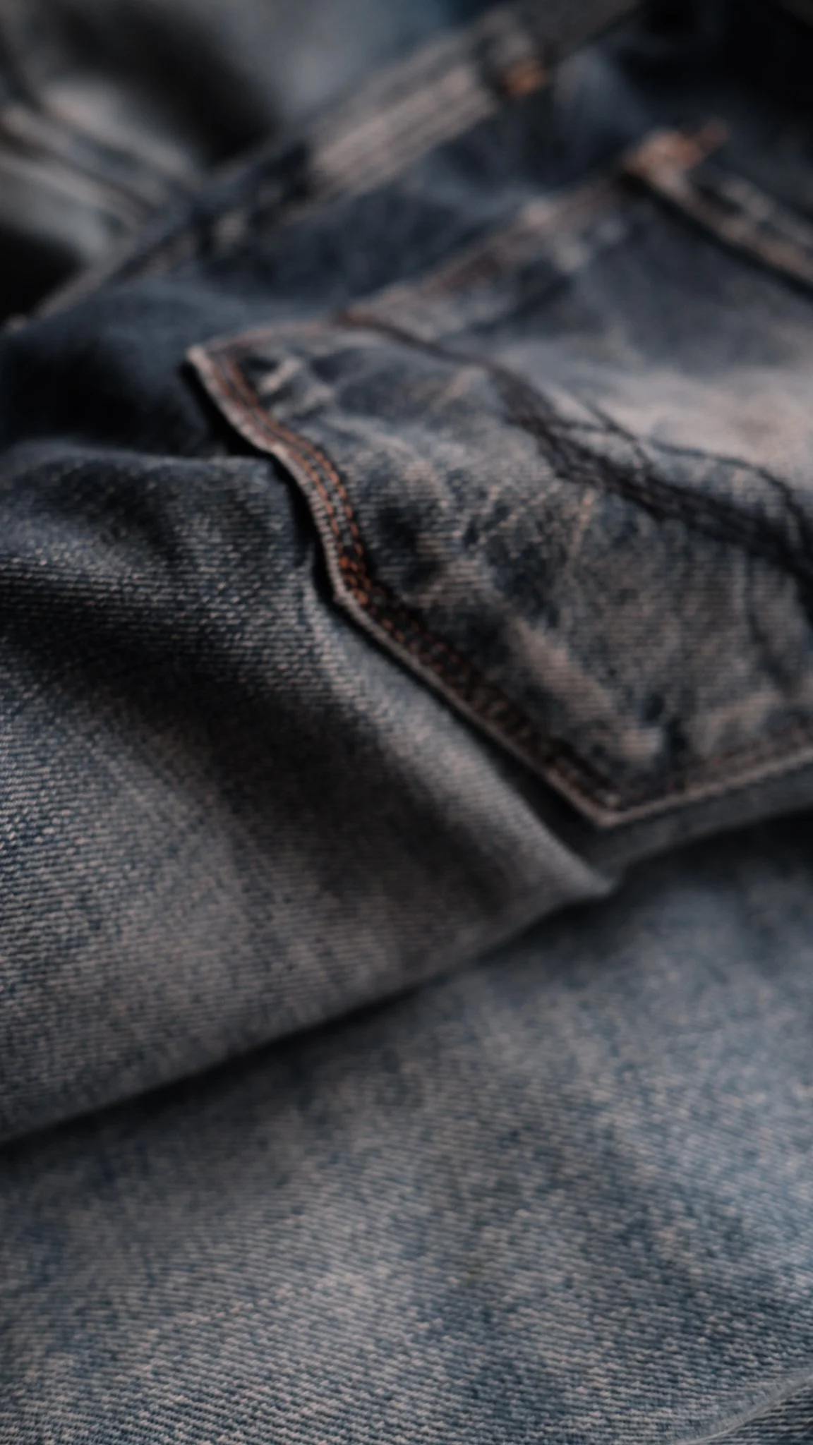 oud denim met mooie patina