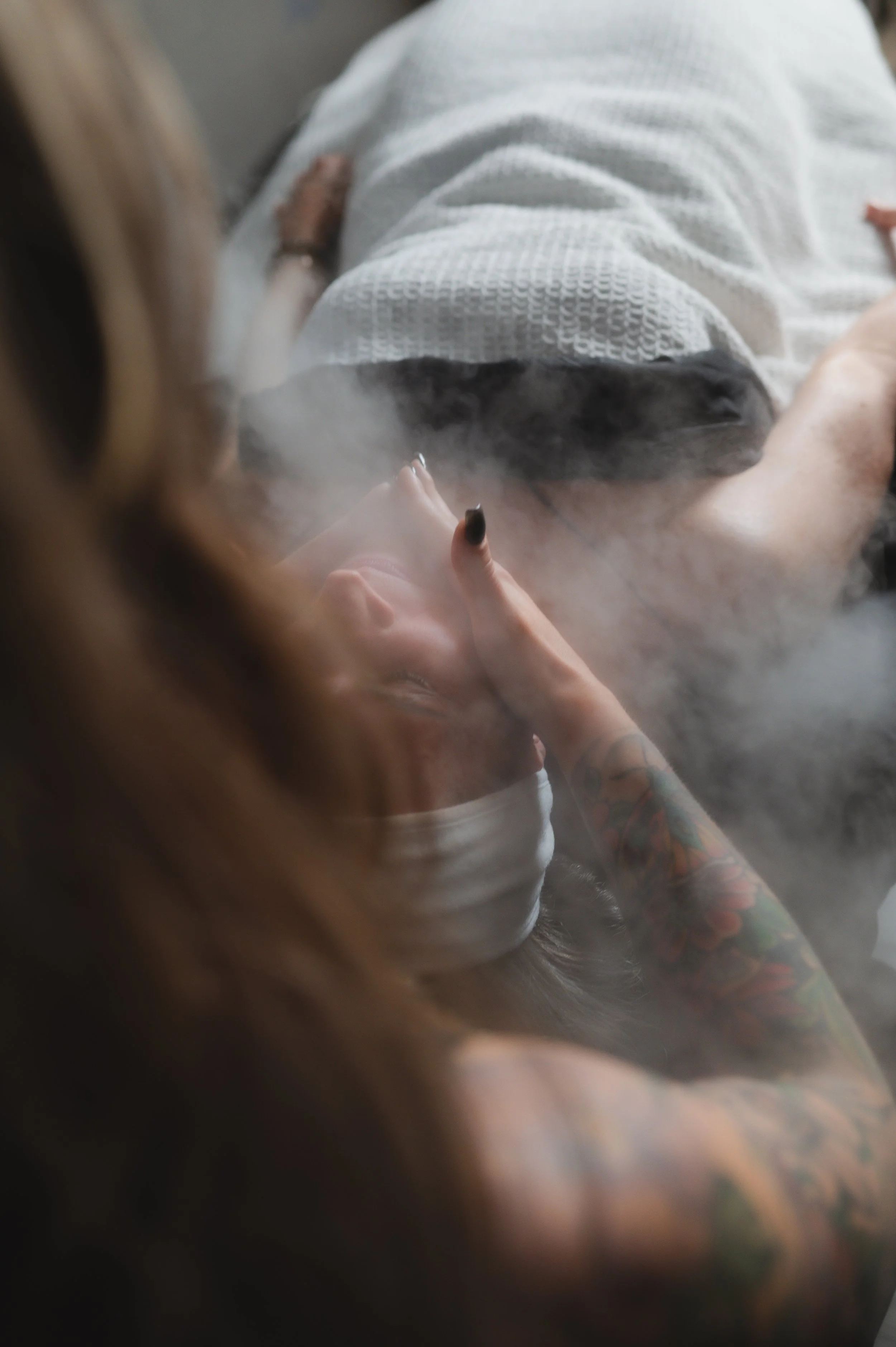 Patient receiving facial treatment at Capitol Cryo Medspa Salem, Oregon