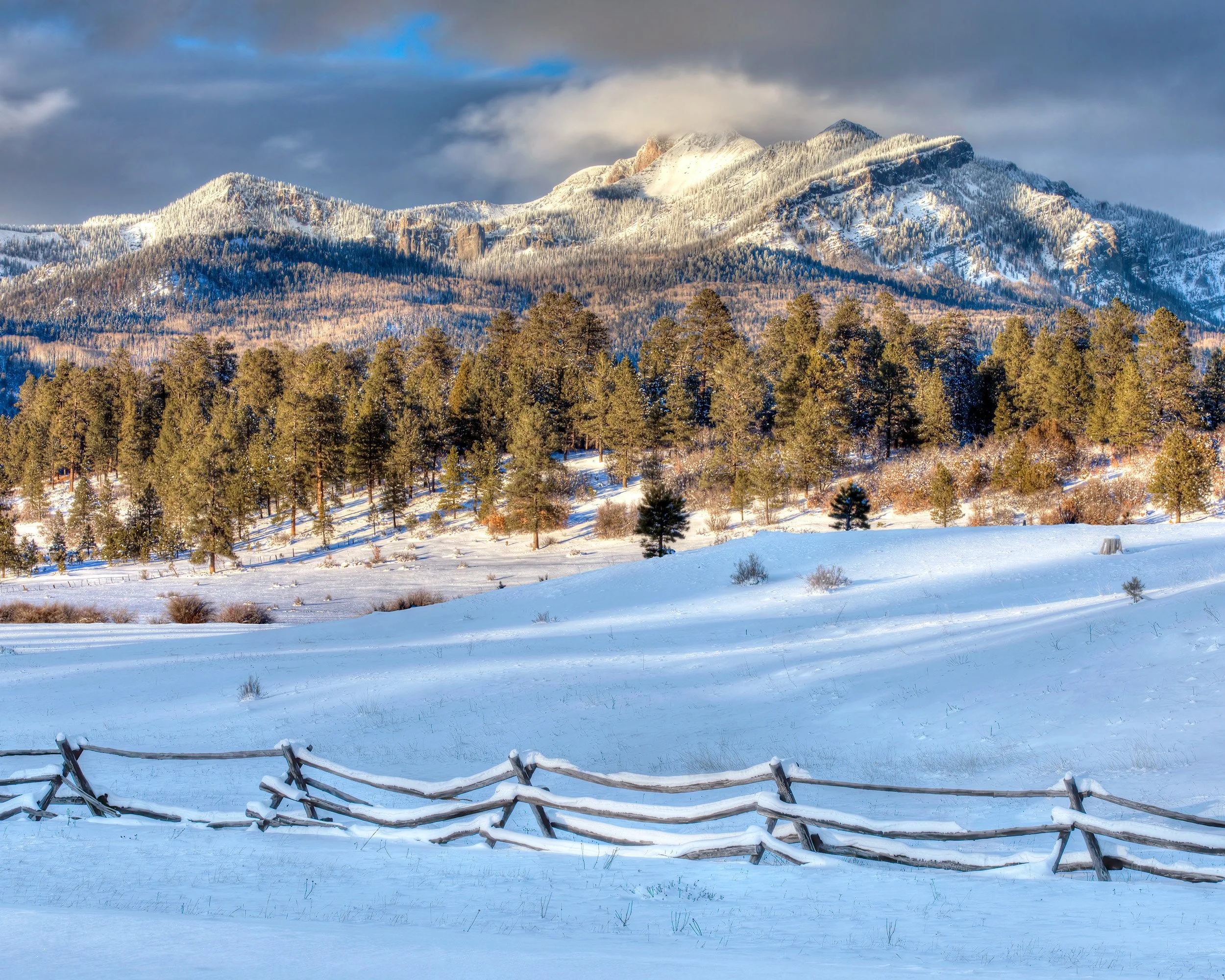 Pagosa Peak Fence line in Winter