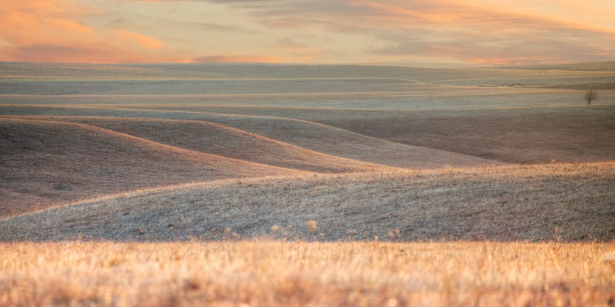 Subtle Beauty - Sunset In The Flint Hills - Wide Aspect Ratio